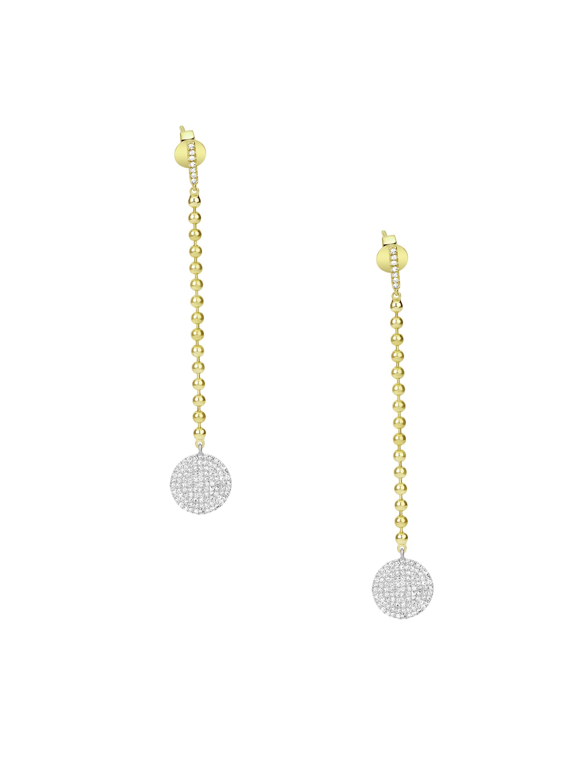 Meira T Women's Two-Tone 14K Gold & Diamond Chain Drop Earrings - Yellow Gold