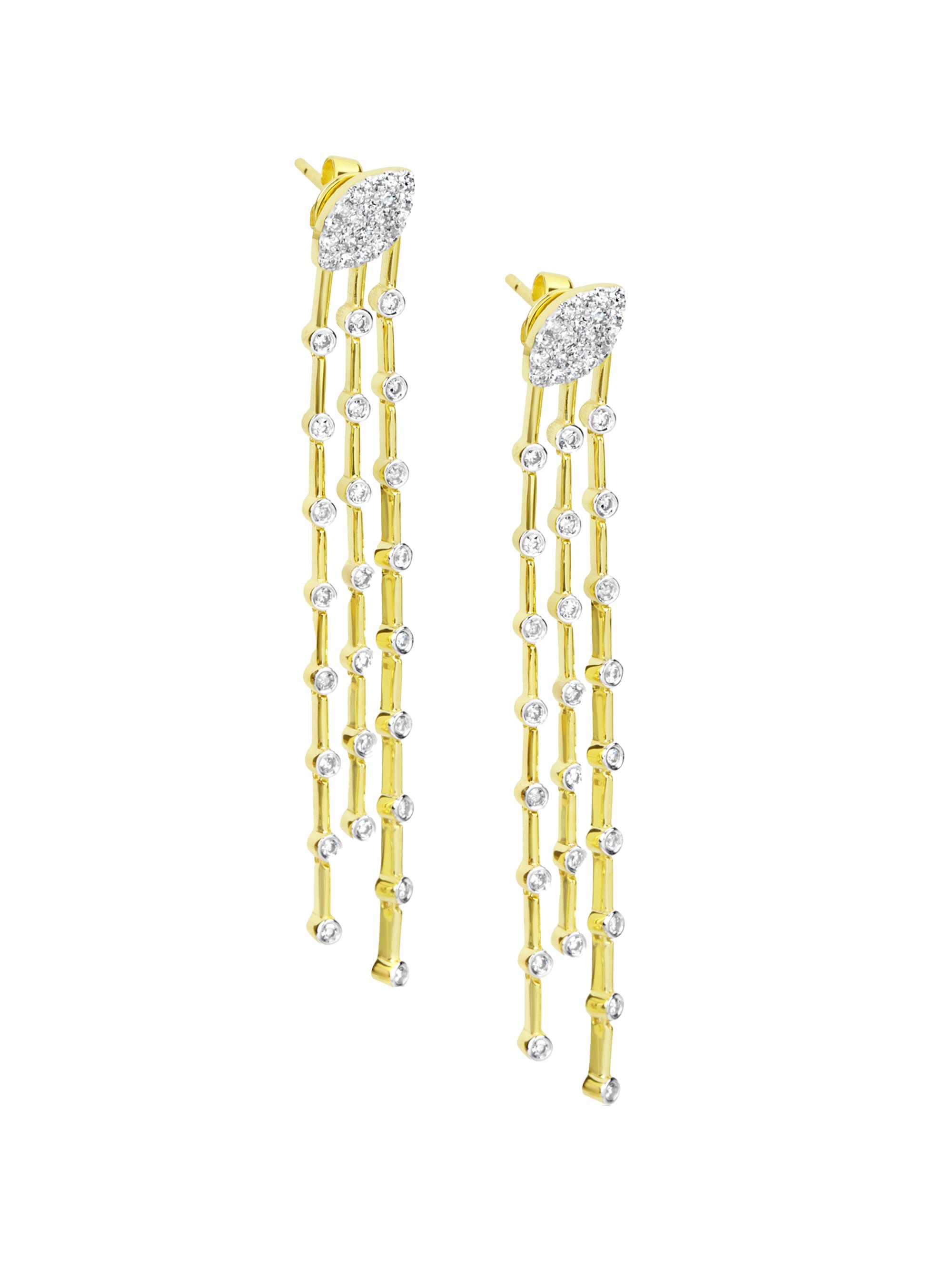 Meira T Women's Two-Tone 14K Gold & Diamond Fringe Earrings - Yellow Gold