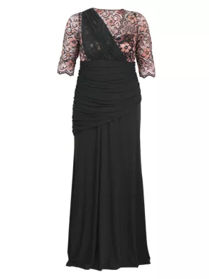 Kiyonna Women's Soiree Evening Gown - Rose Gold