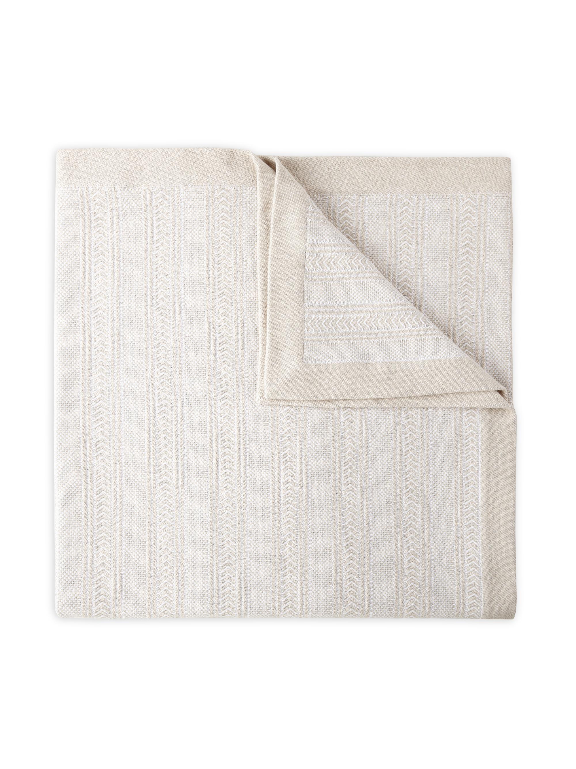 Peacock Alley Terrace Woven Blanket - Linen Queen