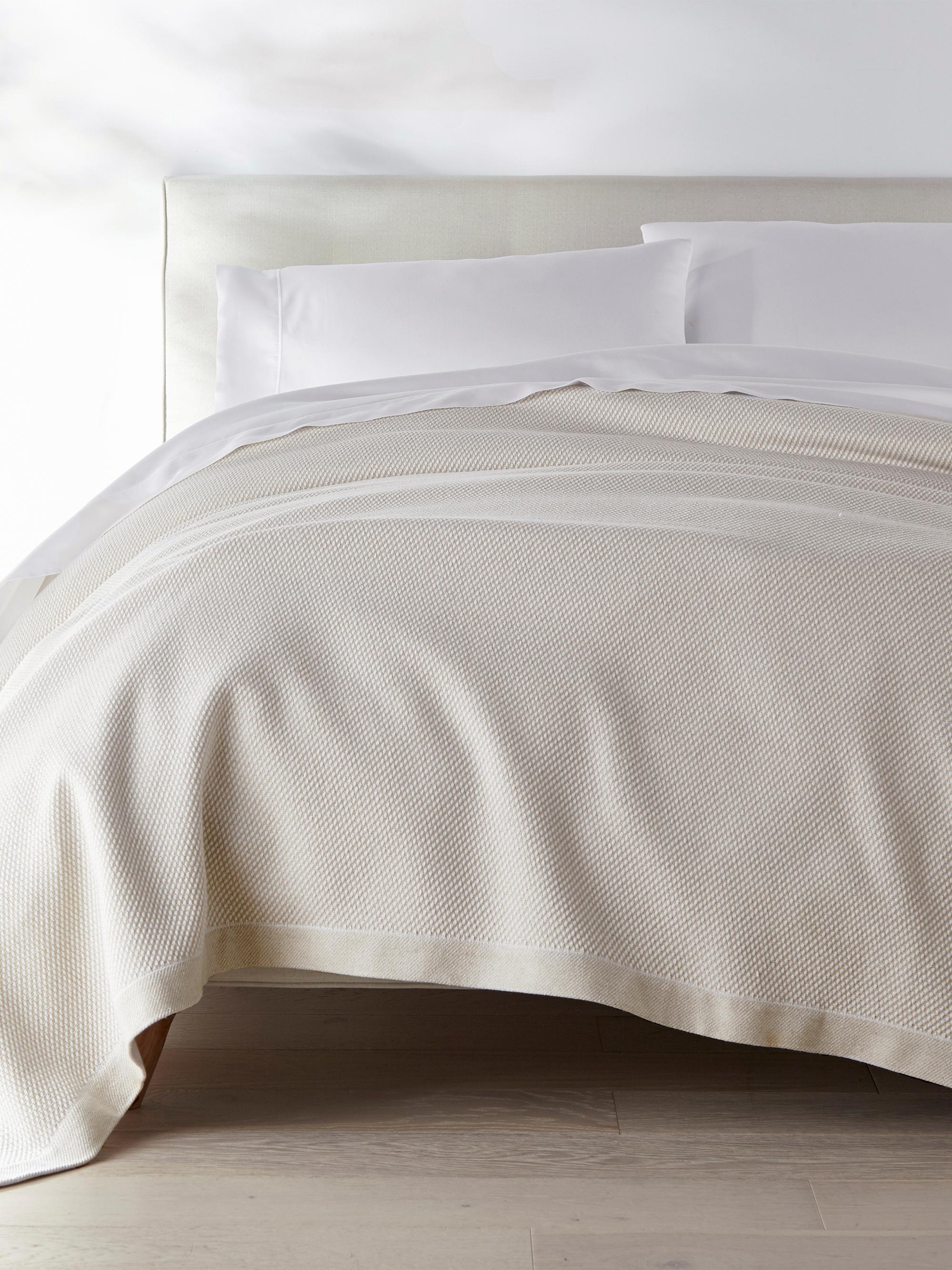 Peacock Alley Portico Tricot Throw - Linen