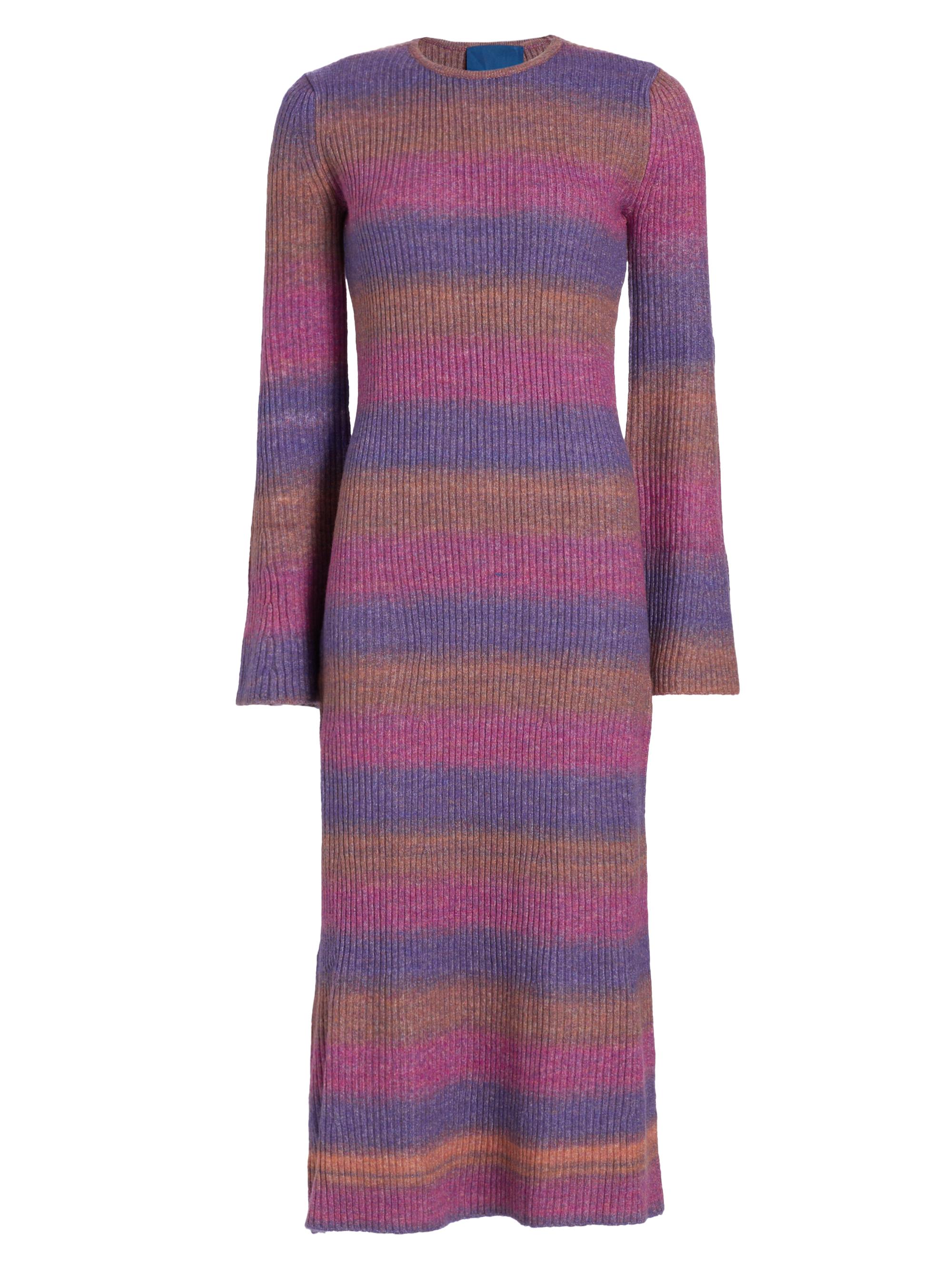 Simon Miller Women's Axon Rib-Knit Midi-Dress - Distorted Stripe