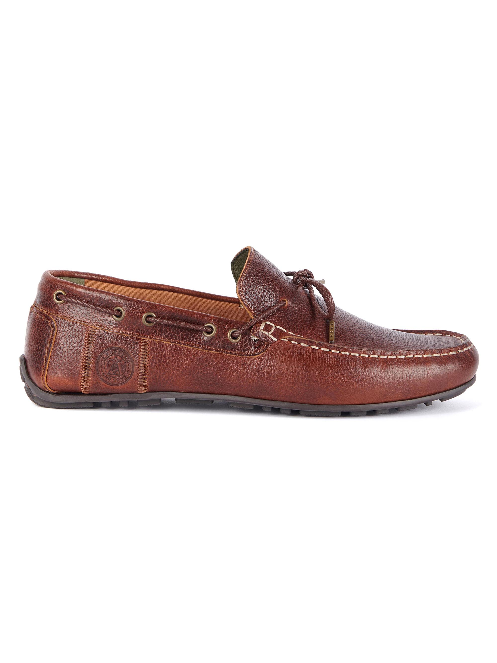 Barbour Men's Summer Casuals Jenson Leather Driving Shoes - Cognac