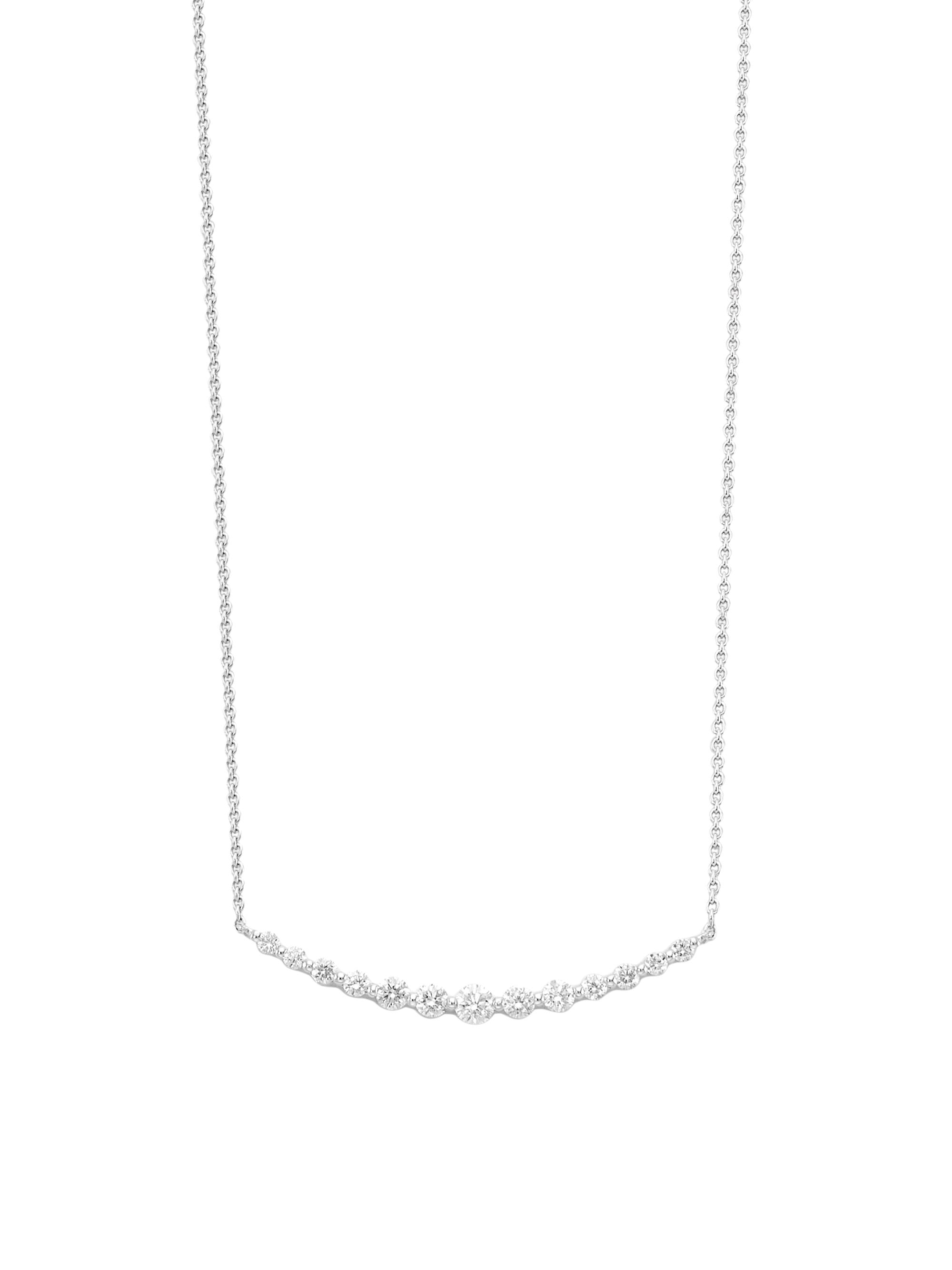 Saks Fifth Avenue Collection Women's 14K White Gold & 0.31 TCW Diamond Bar Necklace - White