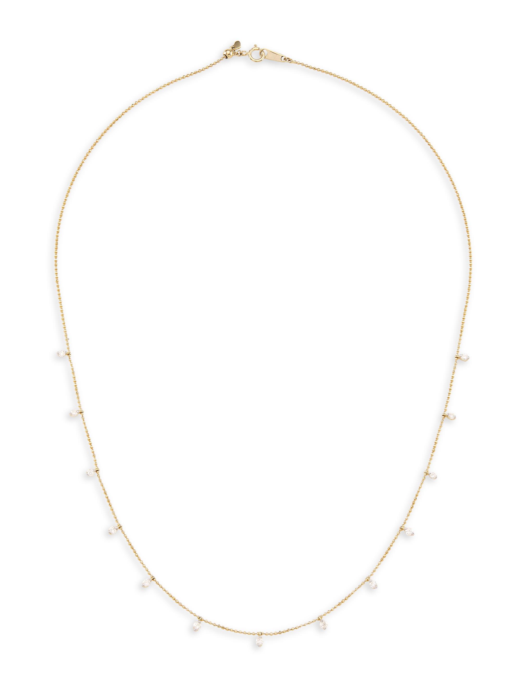 Saks Fifth Avenue Collection Women's 14K Yellow Gold & 0.50 TCW Diamond Beaded Necklace - Yellow Gold