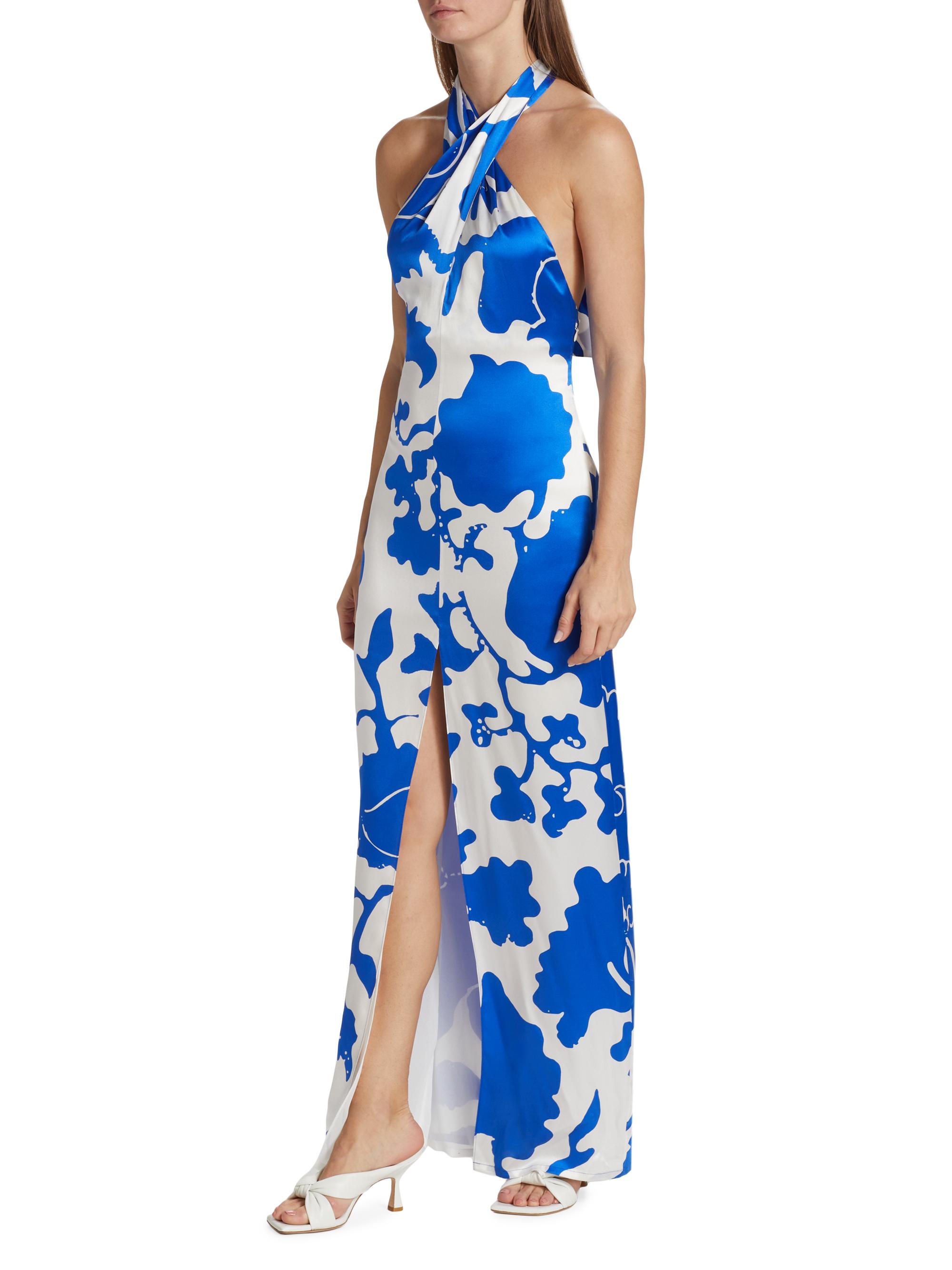 Esme Halter Maxi Dress - Light Blue