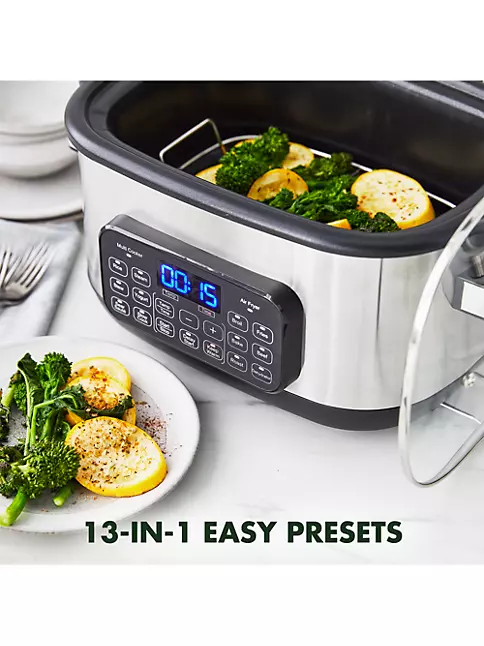 GreenPan Bistro 13-in-1 Multi Cooker Air Fryer Grill Stainless Steel  cc006143-001 - The Home Depot