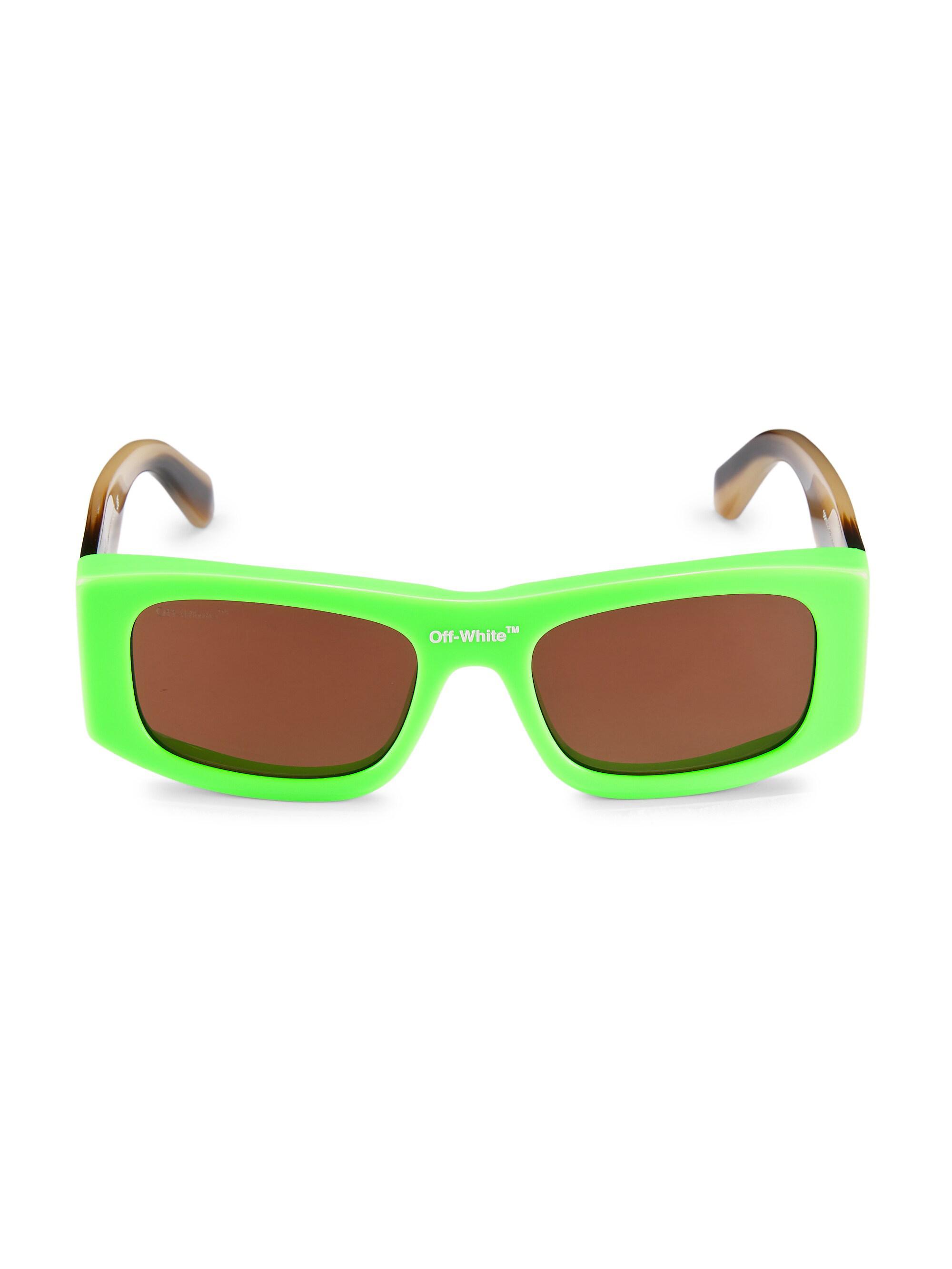 Off-White Lucio 54MM Square Acetate Rectangular Sunglasses  display picture 3