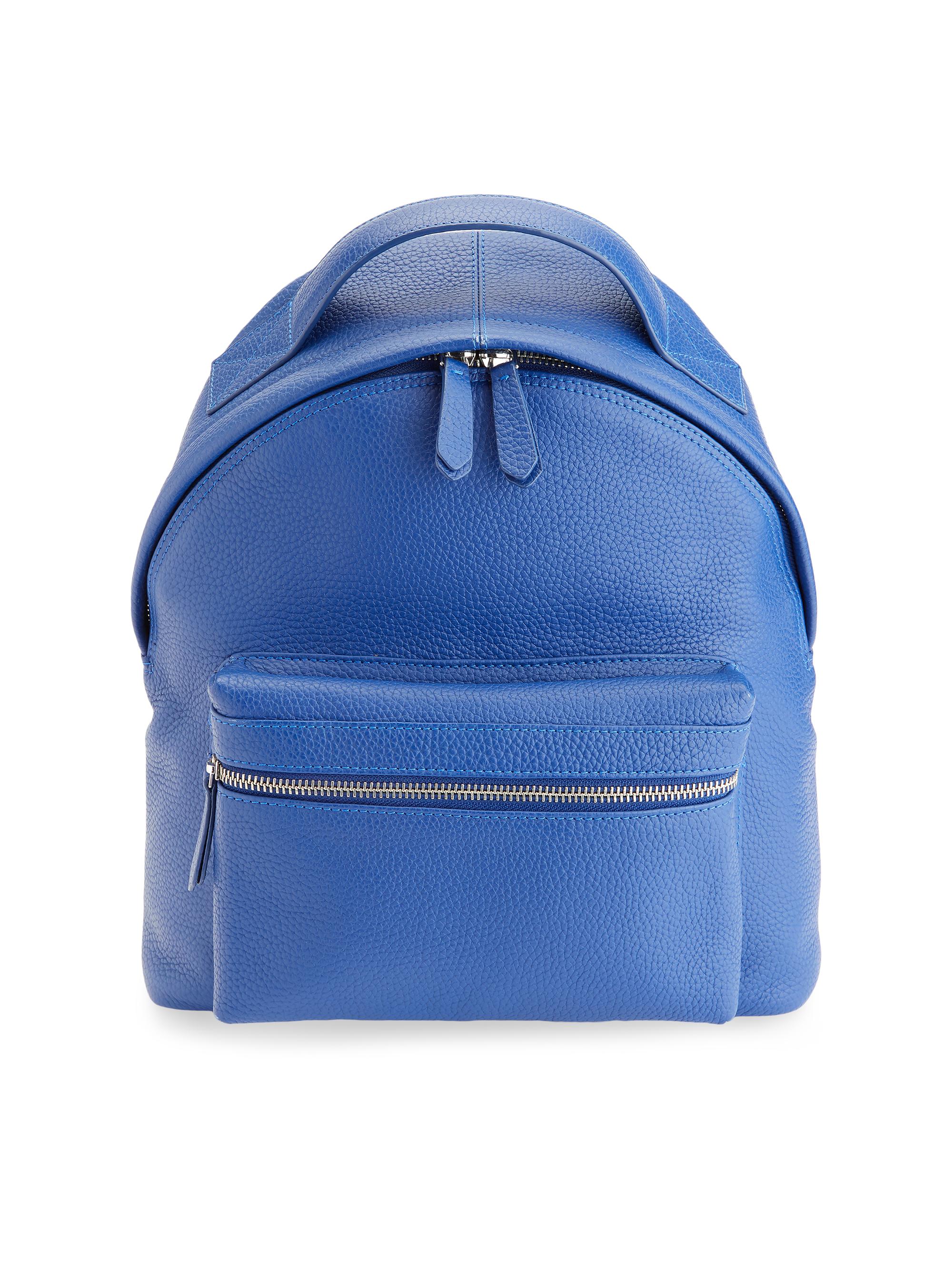 Royce New York Women's Leather Travel Backpack - Navy
