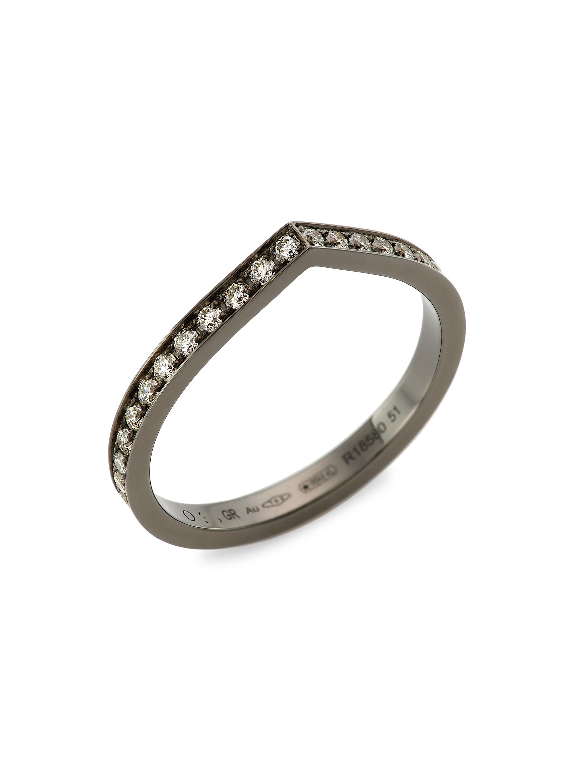 Repossi Women's Antifer Black Platinum & Diamond Ring - Black