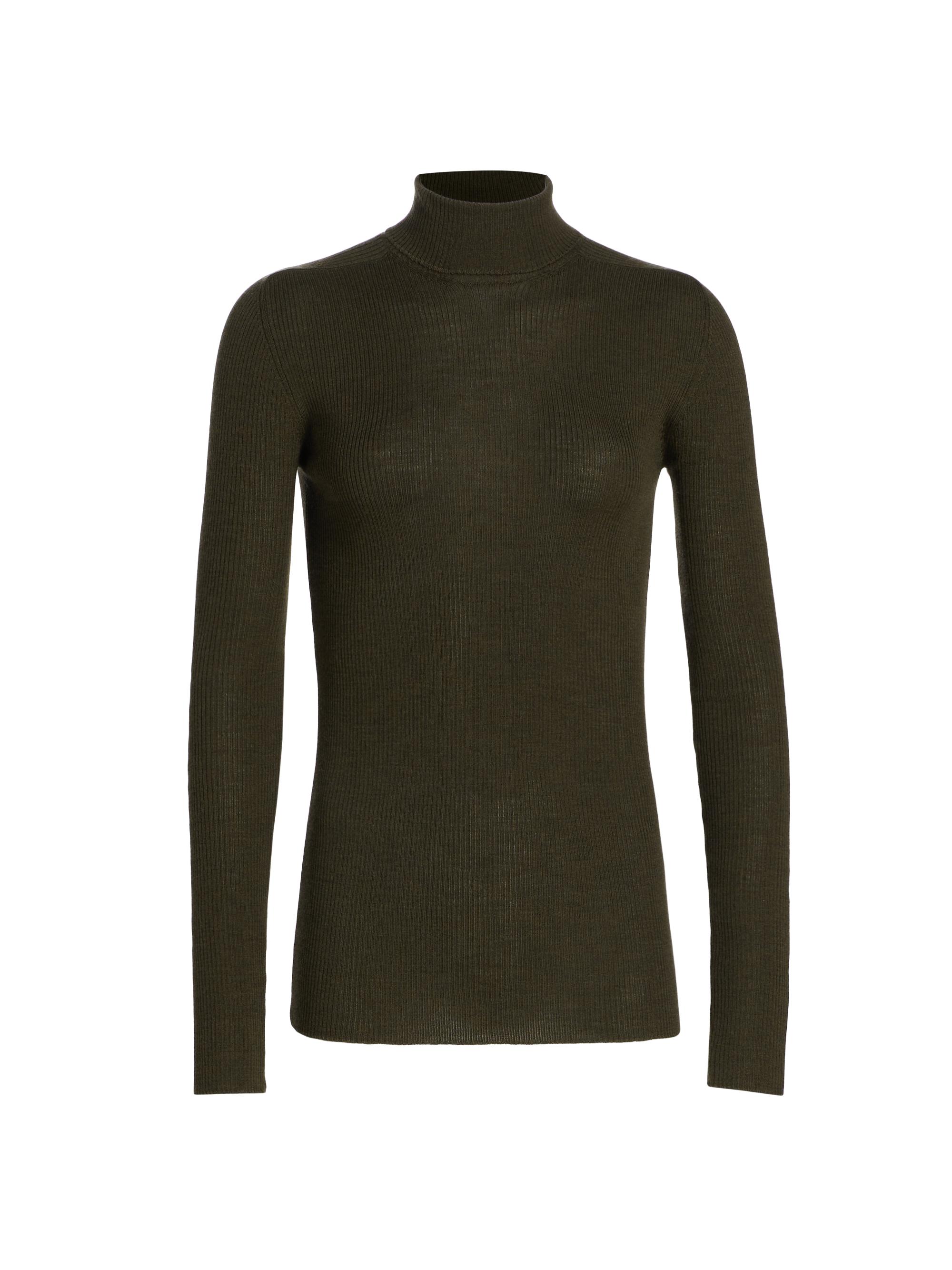 WARDROBE.NYC Women's Merino Wool Turtleneck Sweater - Military