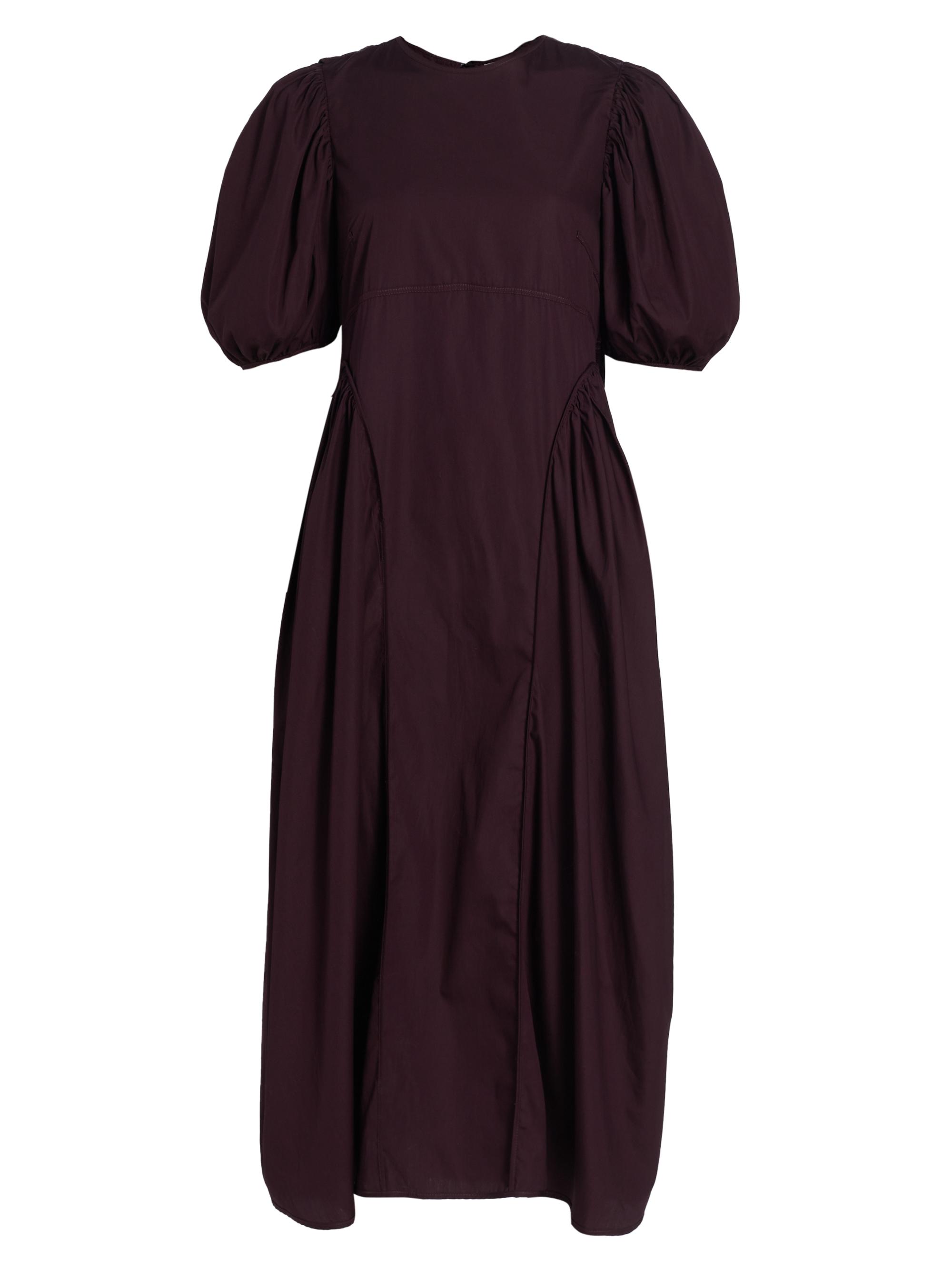 Cecilie Bahnsen Women's Finnegan Puff-Sleeve Midi-Dress - Bordeaux