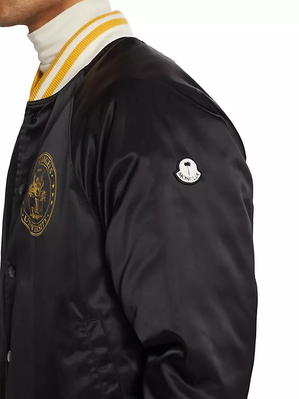 x Palm Angels Ramsau cotton corduroy jacket in black - Moncler