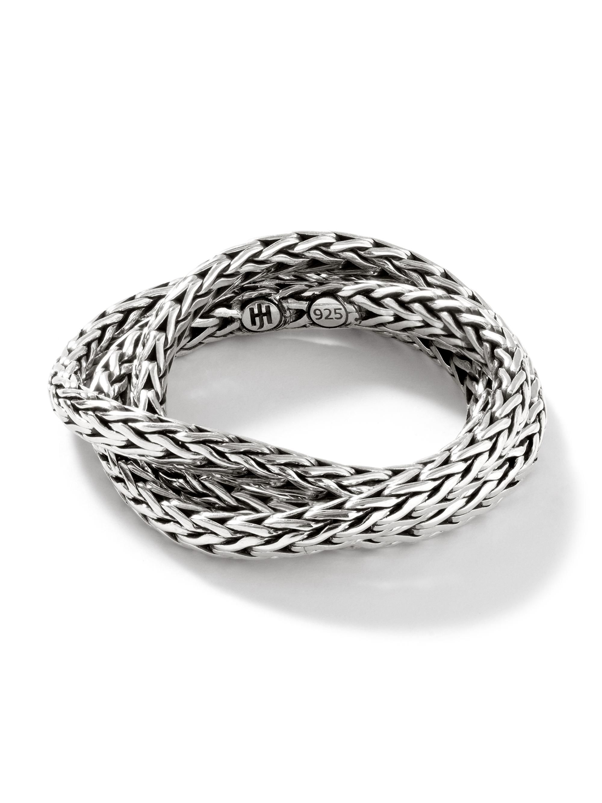 John Hardy Women's Sterling Silver Interlocked Chain Ring - Silver