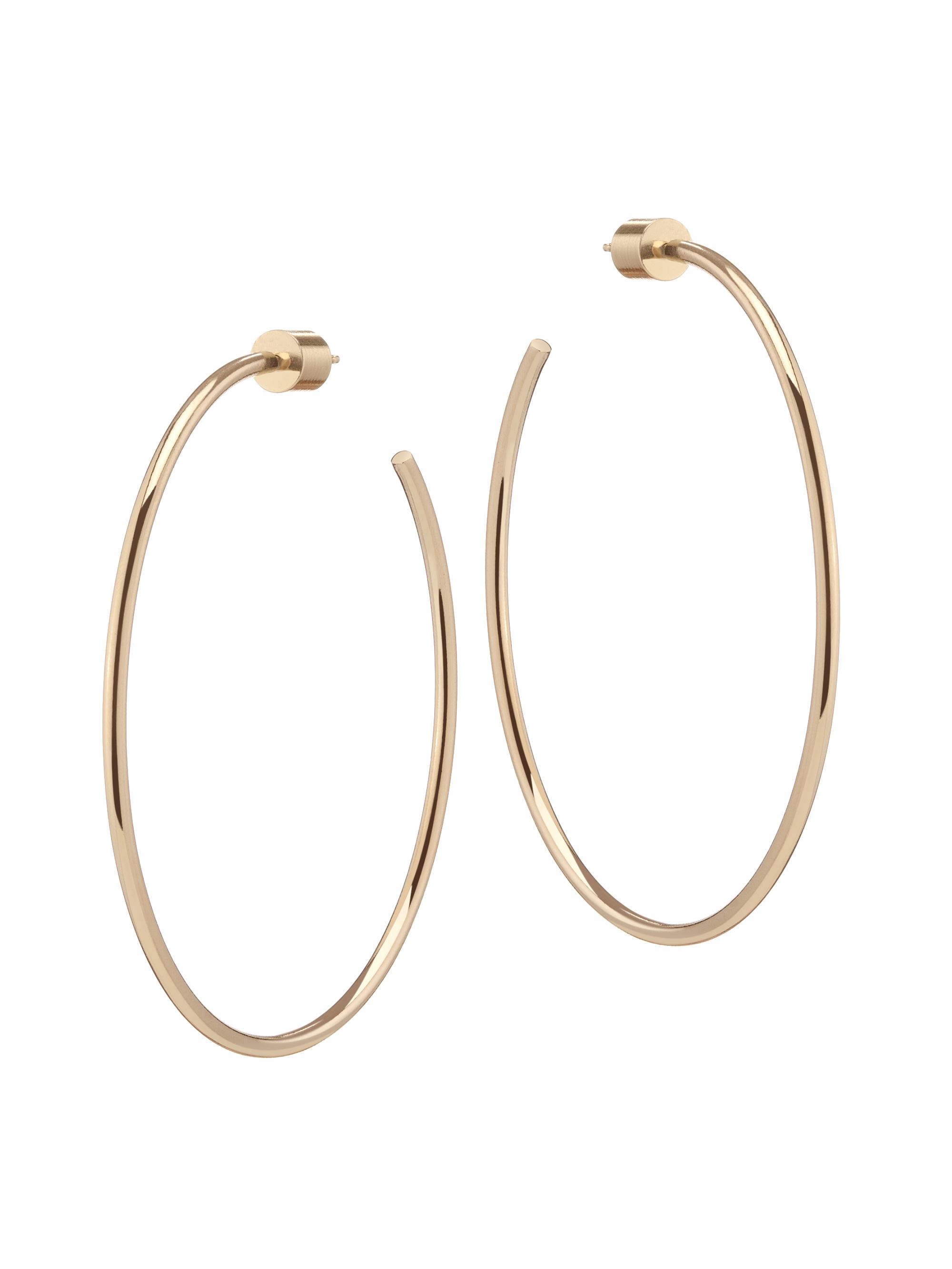 Jennifer Fisher Women's Thread 10K-Gold-Plated Hoop Earrings - Yellow Gold