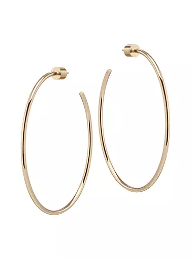 Thread 10K-Gold-Plated Hoop Earrings