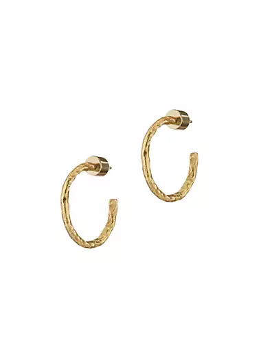 Sarah 10K-Gold-Plated Huggie Hoop Earrings