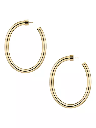 Law 10K-Gold-Plated Hoop Earrings