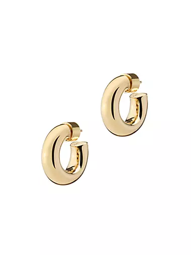 Samira 10K Gold-Plated Micro Huggie Earrings