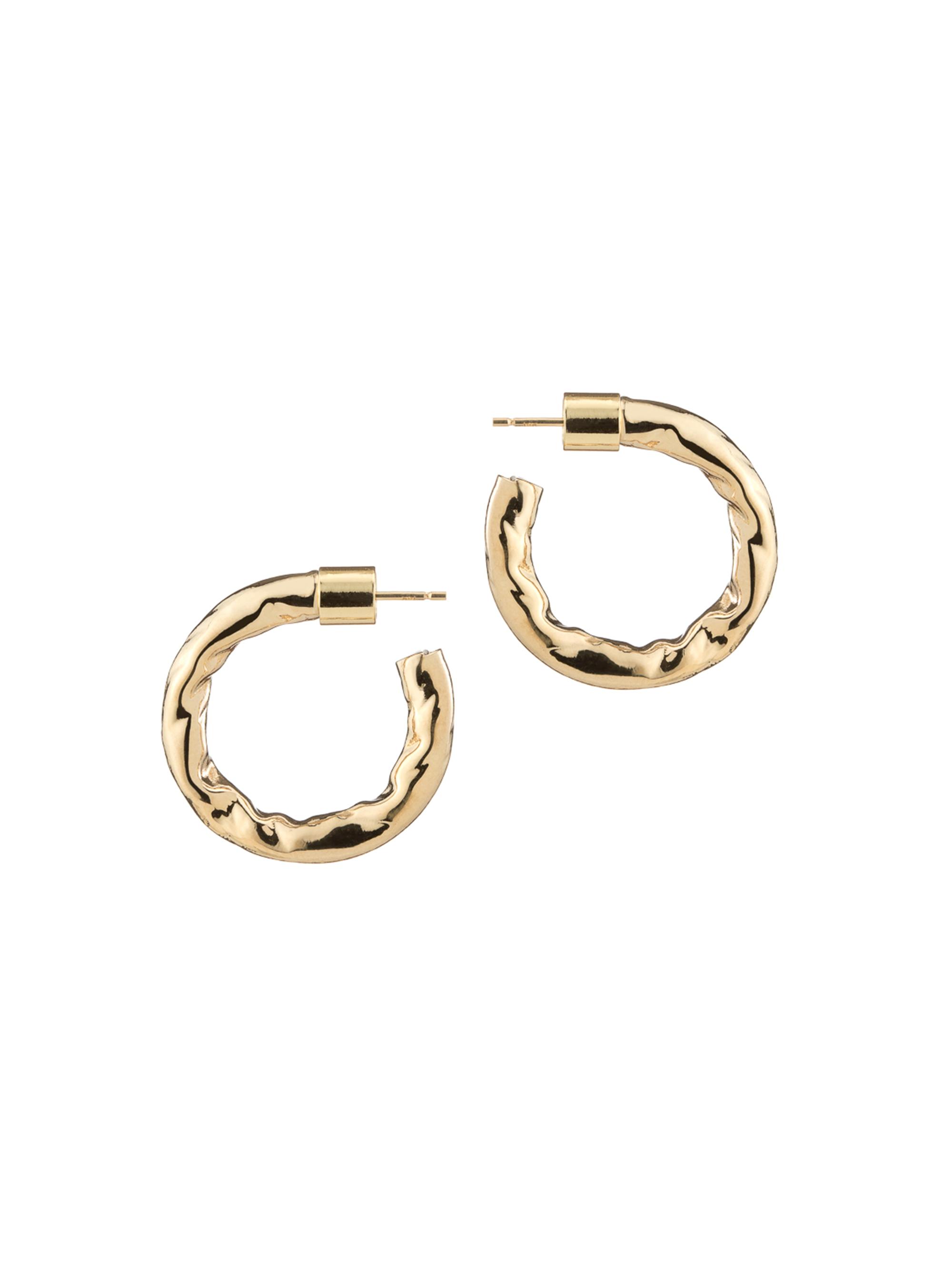 Jennifer Fisher Hailey 10K-Gold-Plated Oval Huggie Hoop Earrings