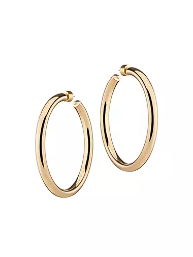 Natasha 10K-Gold-Plated Hoop Earrings
