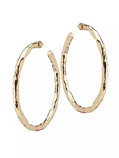 Hailey 10K-Gold-Plated Hoop Earrings