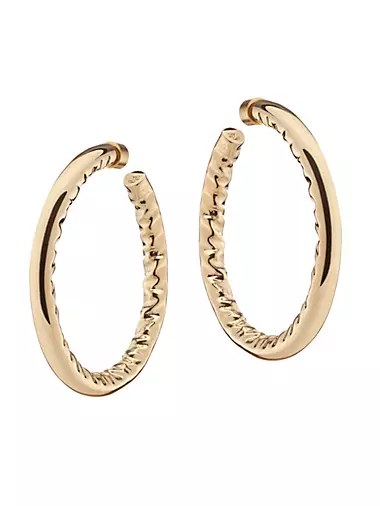 Jennifer 10K-Gold-Plated Hoop Earrings