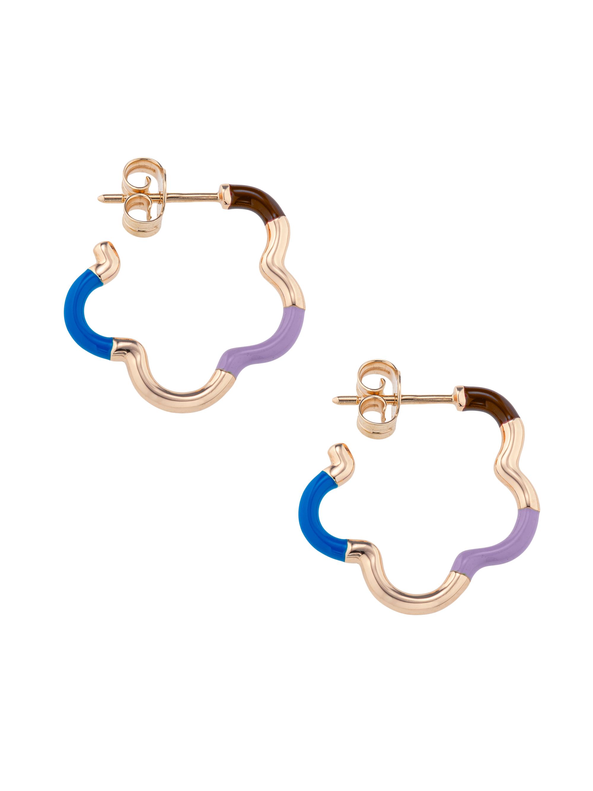 Bea Bongiasca Women's B Color B Multi Mini Goldtone, Sterling Silver & Enamel Hoop Earrings