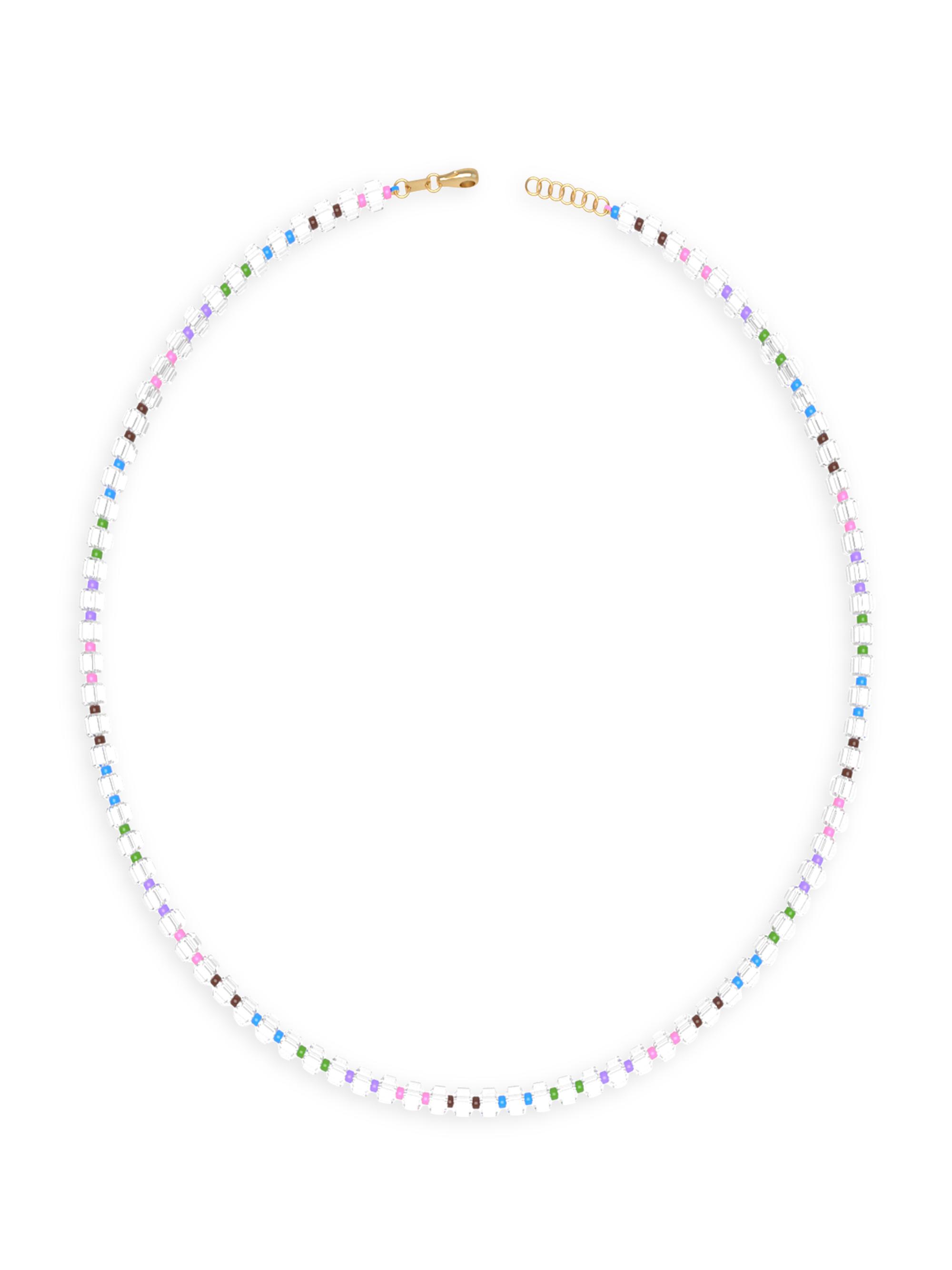 Bea Bongiasca Women's B Color Goldtone Silver, Rock Crystal, & Glass Long Beaded Necklace