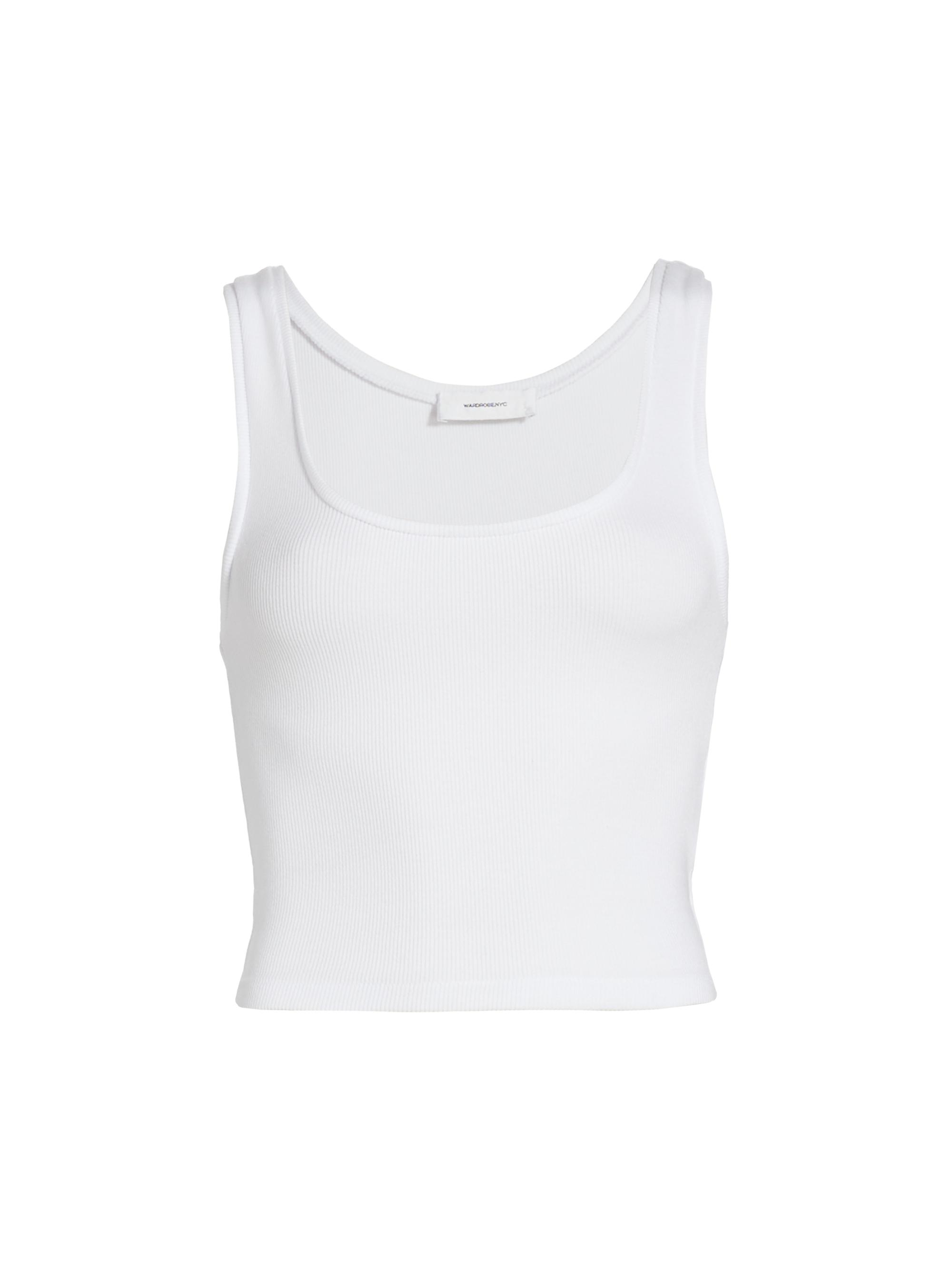 WARDROBE.NYC Women's Scoopneck Rib-Knit Tank - Black