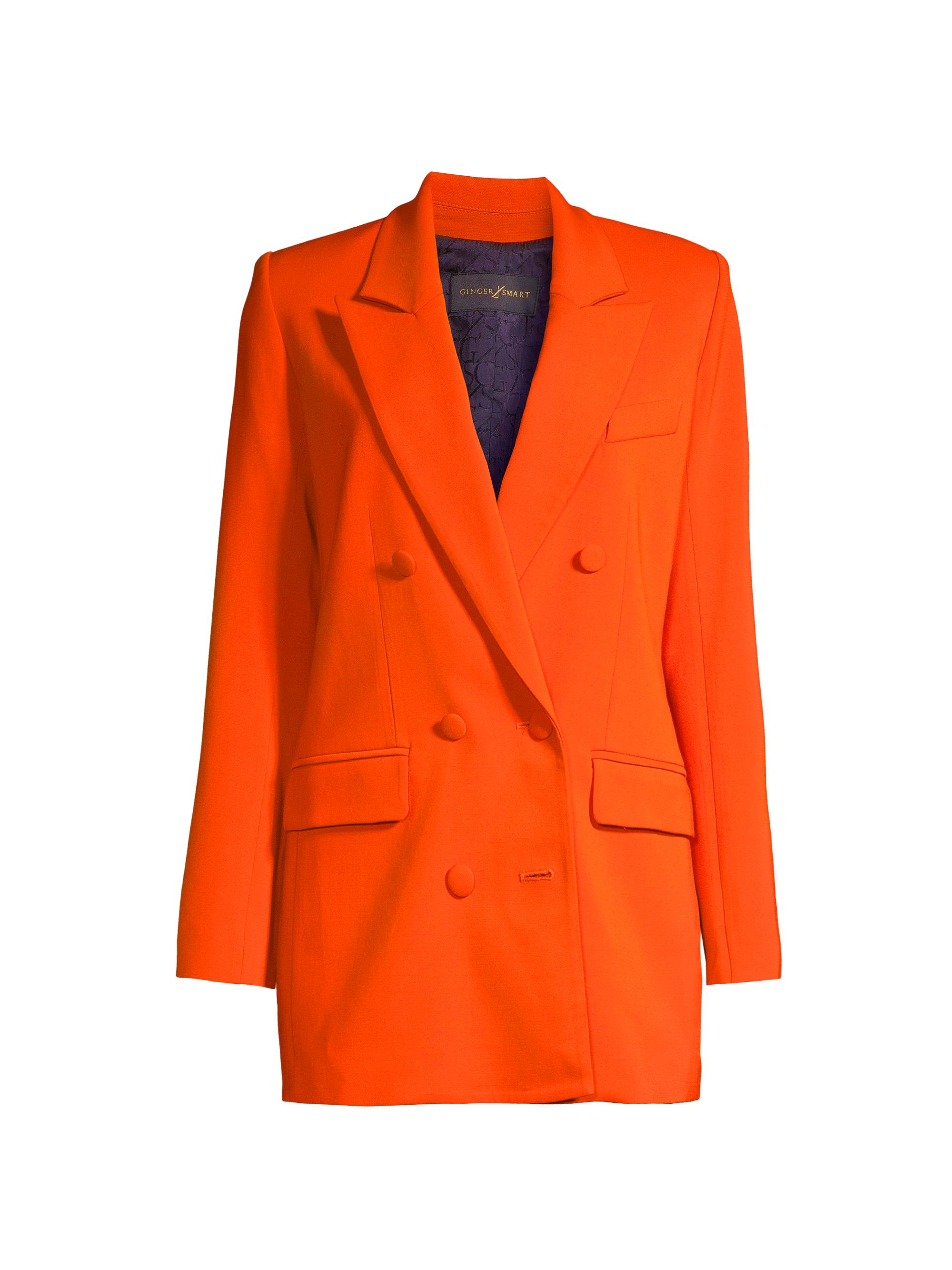 Ginger & Smart Women's Double-Breasted Rhetoric Sport Jacket - Burnt Orange