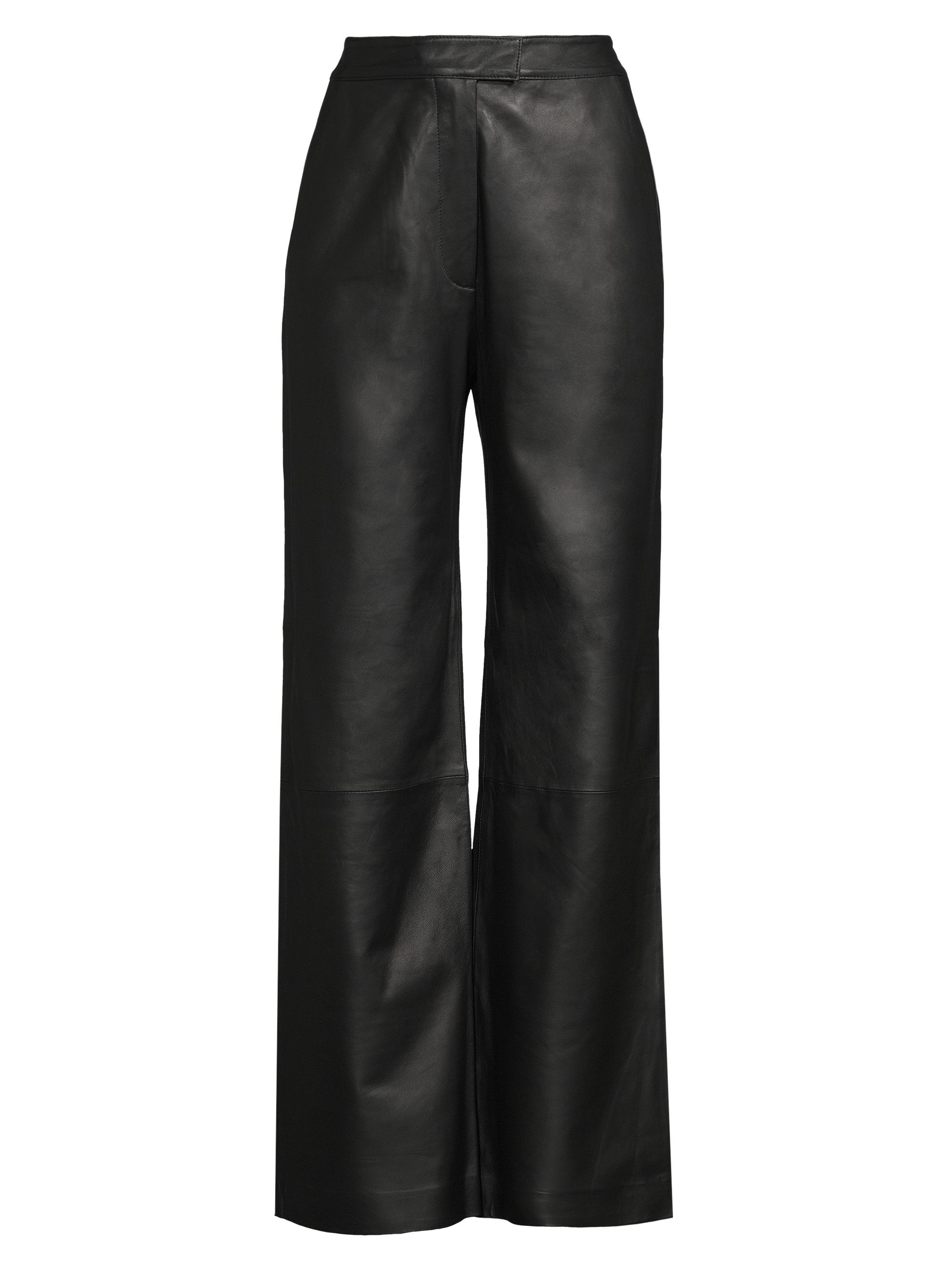 Ginger & Smart Women's Genesis Leather Straight-Leg Pants - Black