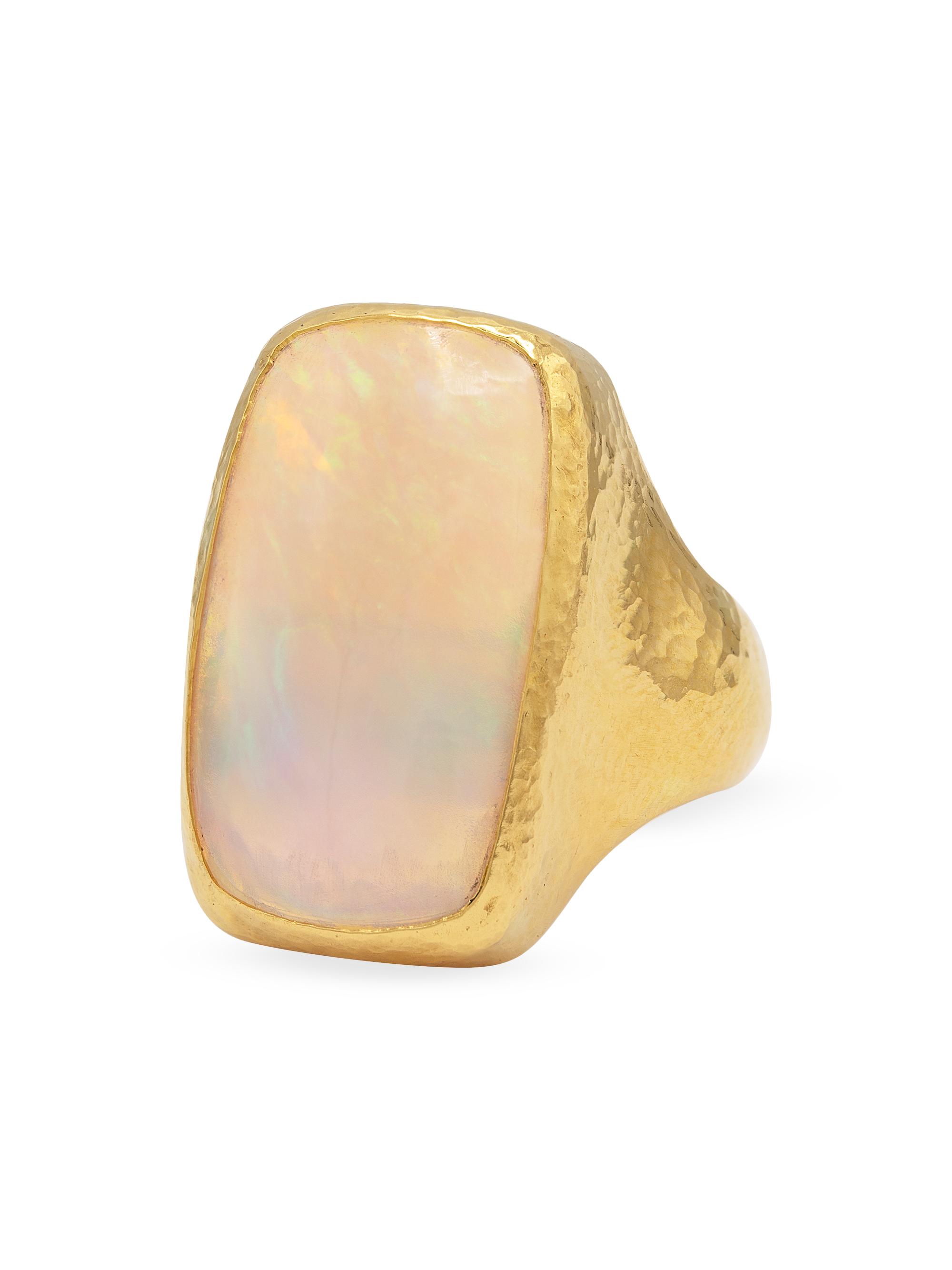 Gurhan Women's Rune 24K Yellow Gold & Opal Ring - Opal
