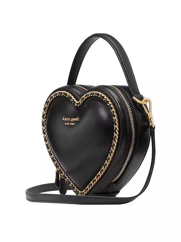 Sweet Heart Shaped Shoulder Bag, Solid Color Pu Leather Crossbody