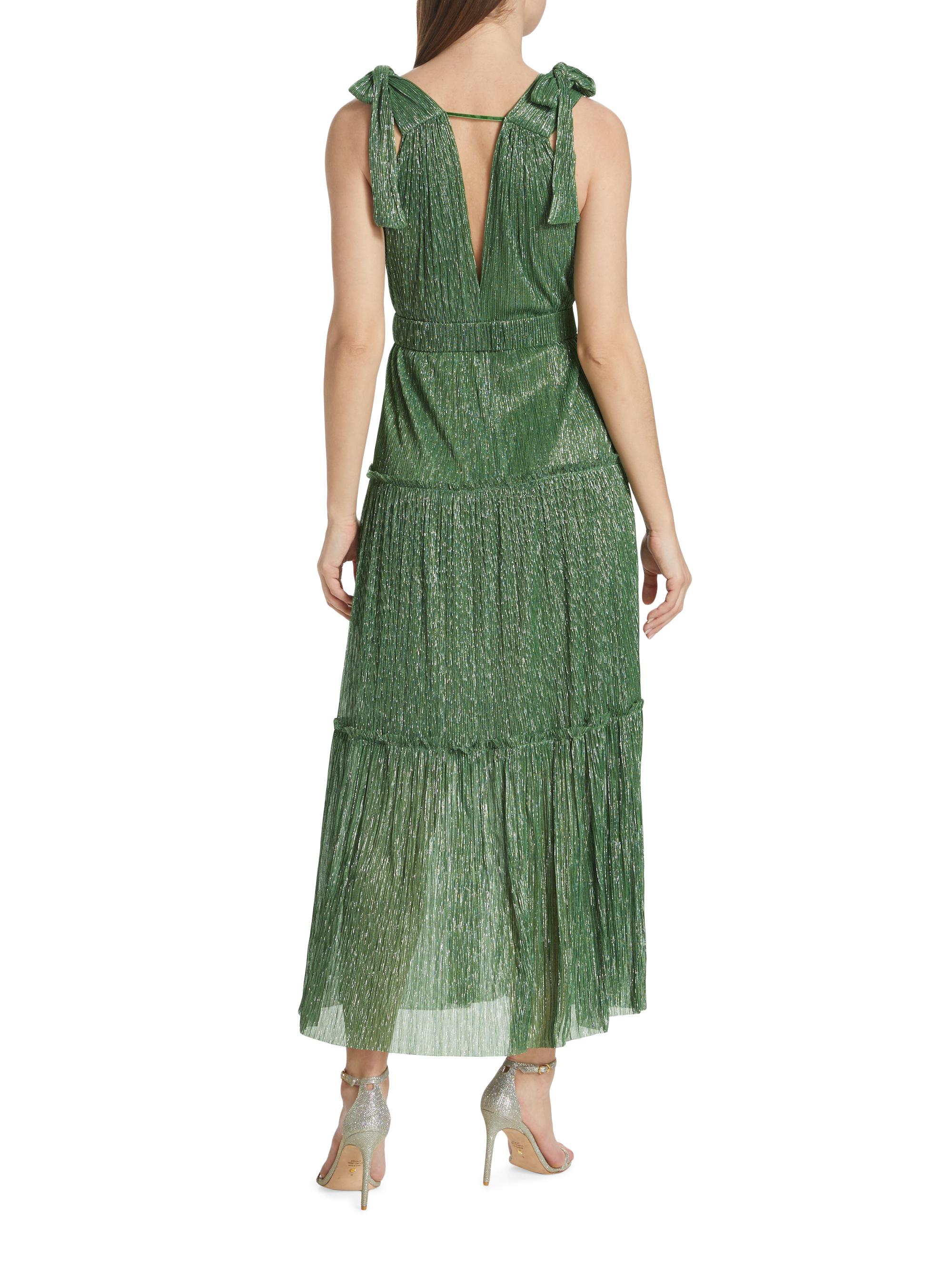 Sabina Musáyev Helena Metallic Tiered Maxi Dress | Saks Fifth Avenue