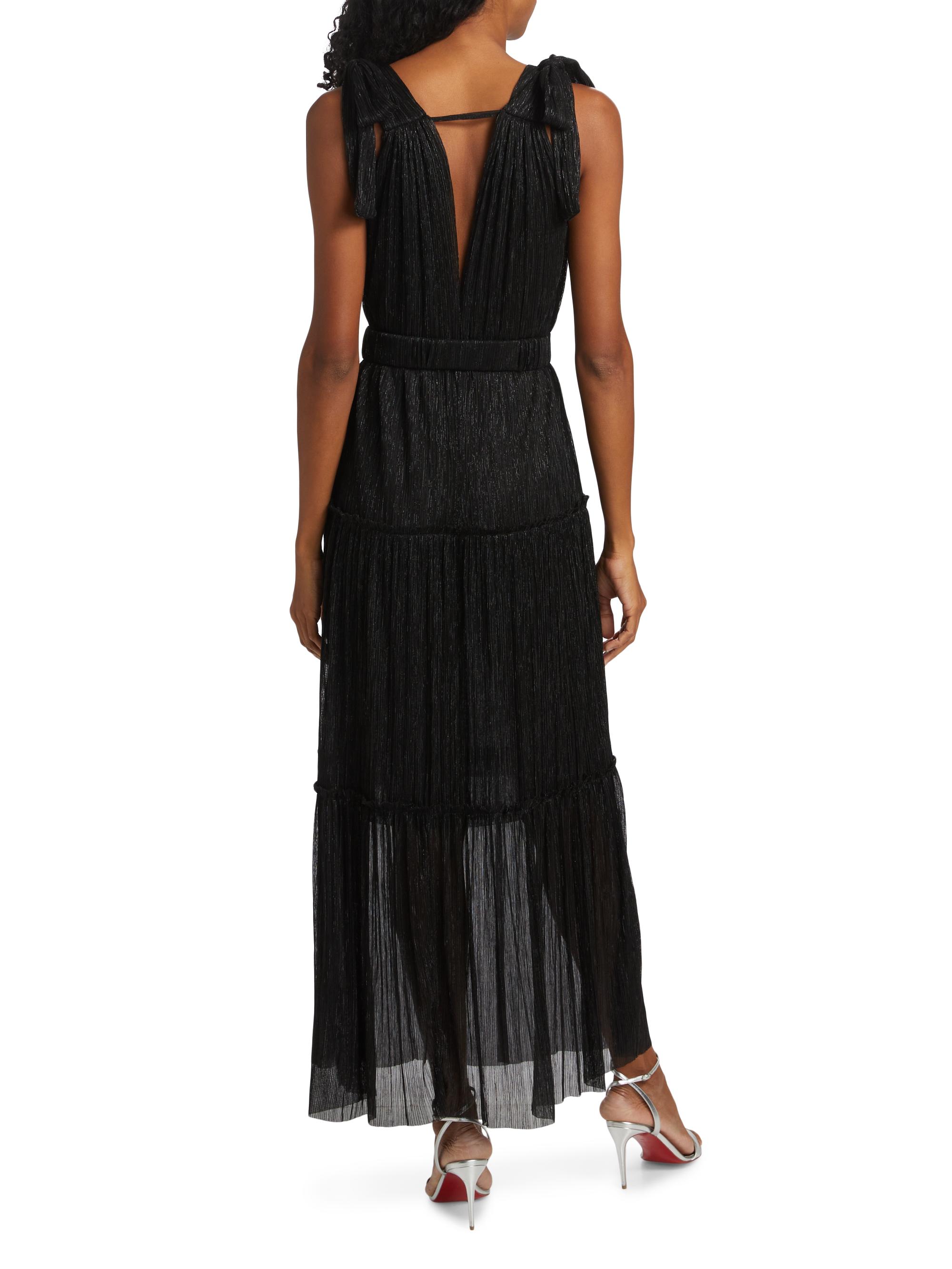 Sabina Musáyev Helena Metallic Tiered Maxi Dress | Saks Fifth Avenue