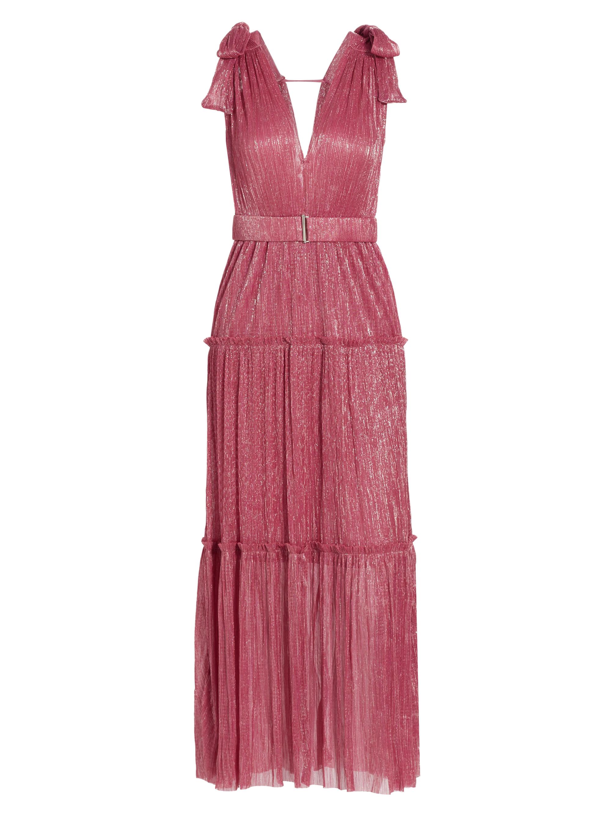 open lace back dress Two-Tone Sleeveless Pleated Mini Dress