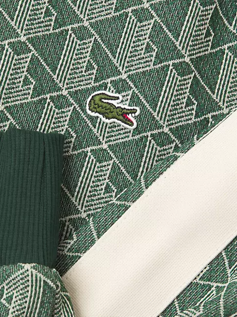 Shop Lacoste Monogram-Print Track Jacket