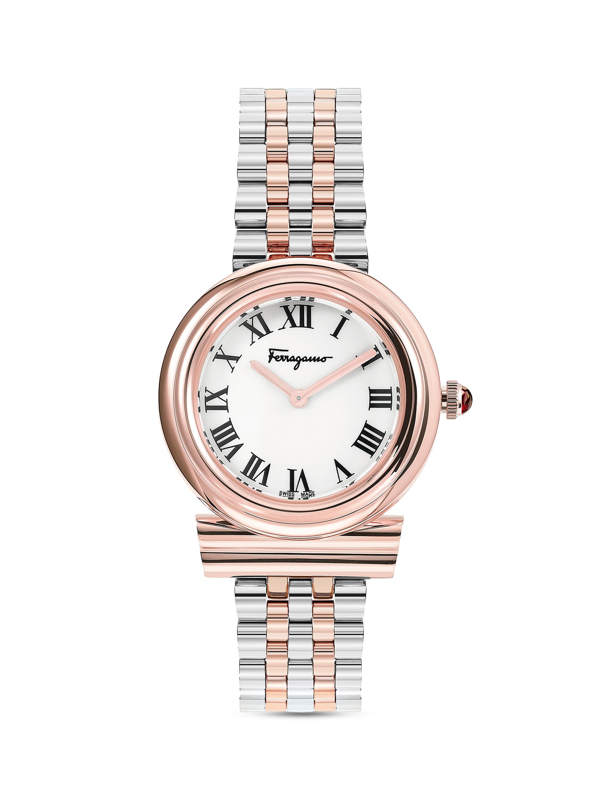FERRAGAMO Gancini Rose Gold Stainless Steel Bracelet Watch - Main Image