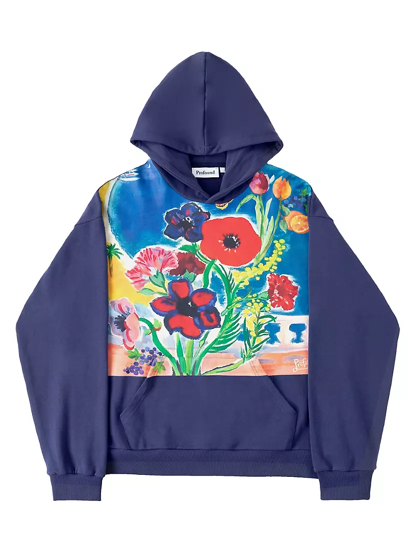 Floral Paint-Effect Sweatshirt