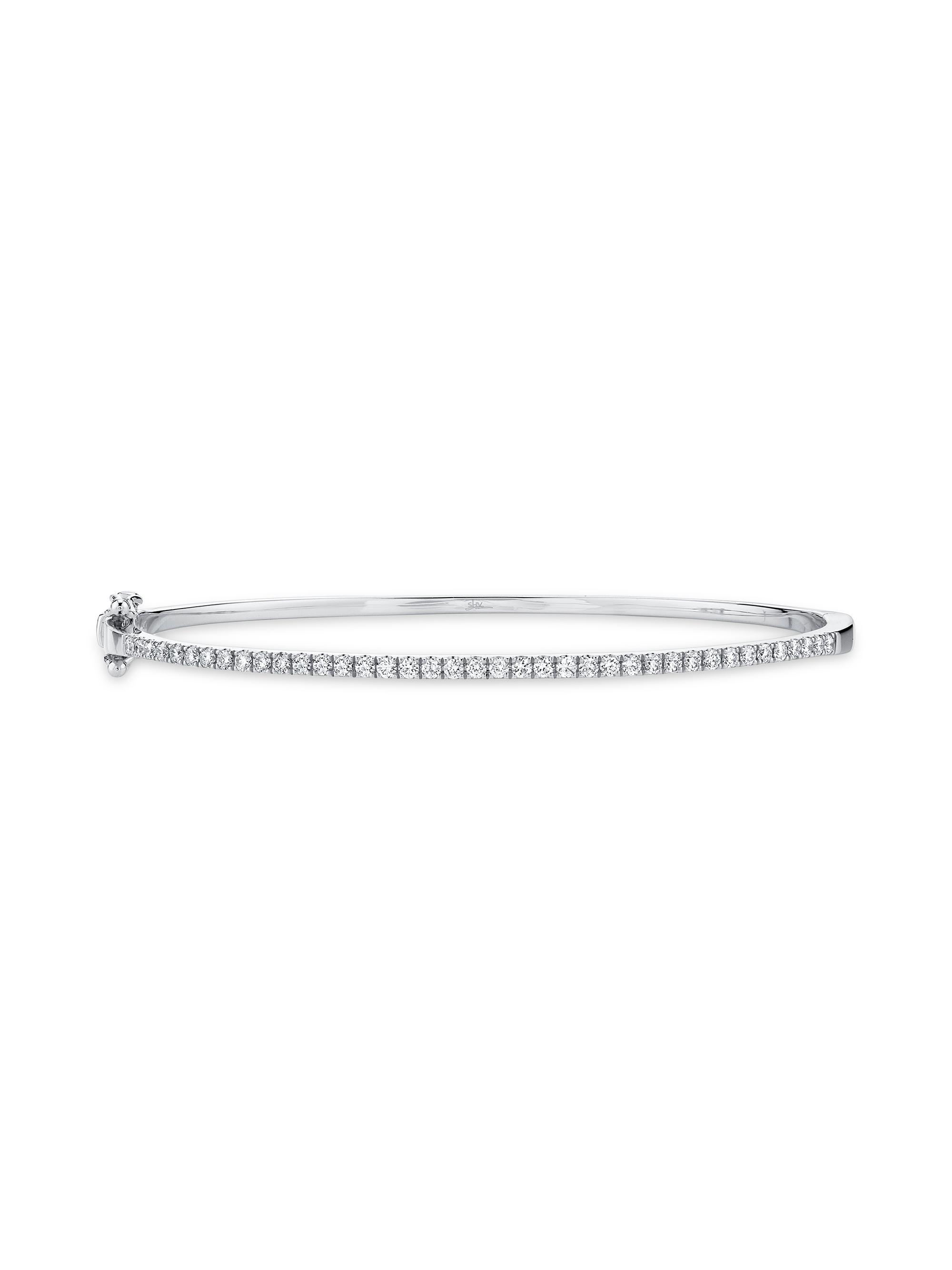 Saks Fifth Avenue Collection Women's 14K White Gold & 0.62 TCW Diamond Bangle Bracelet - White Gold