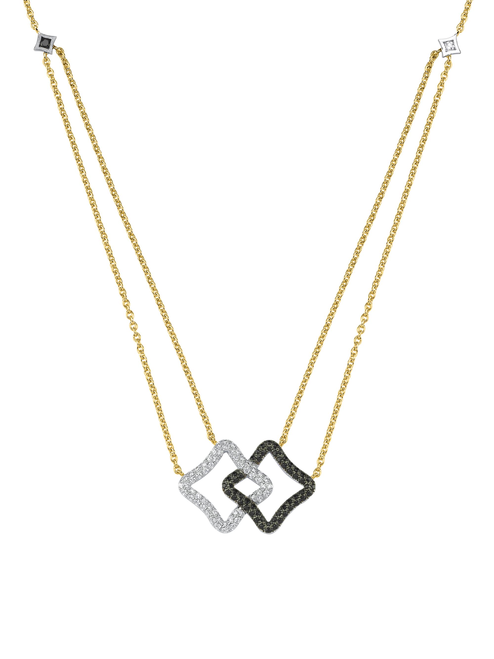Danielle Marks Women's Duality 18K Yellow Gold & Diamond Double-Chain Pendant Necklace - Yellow Gold
