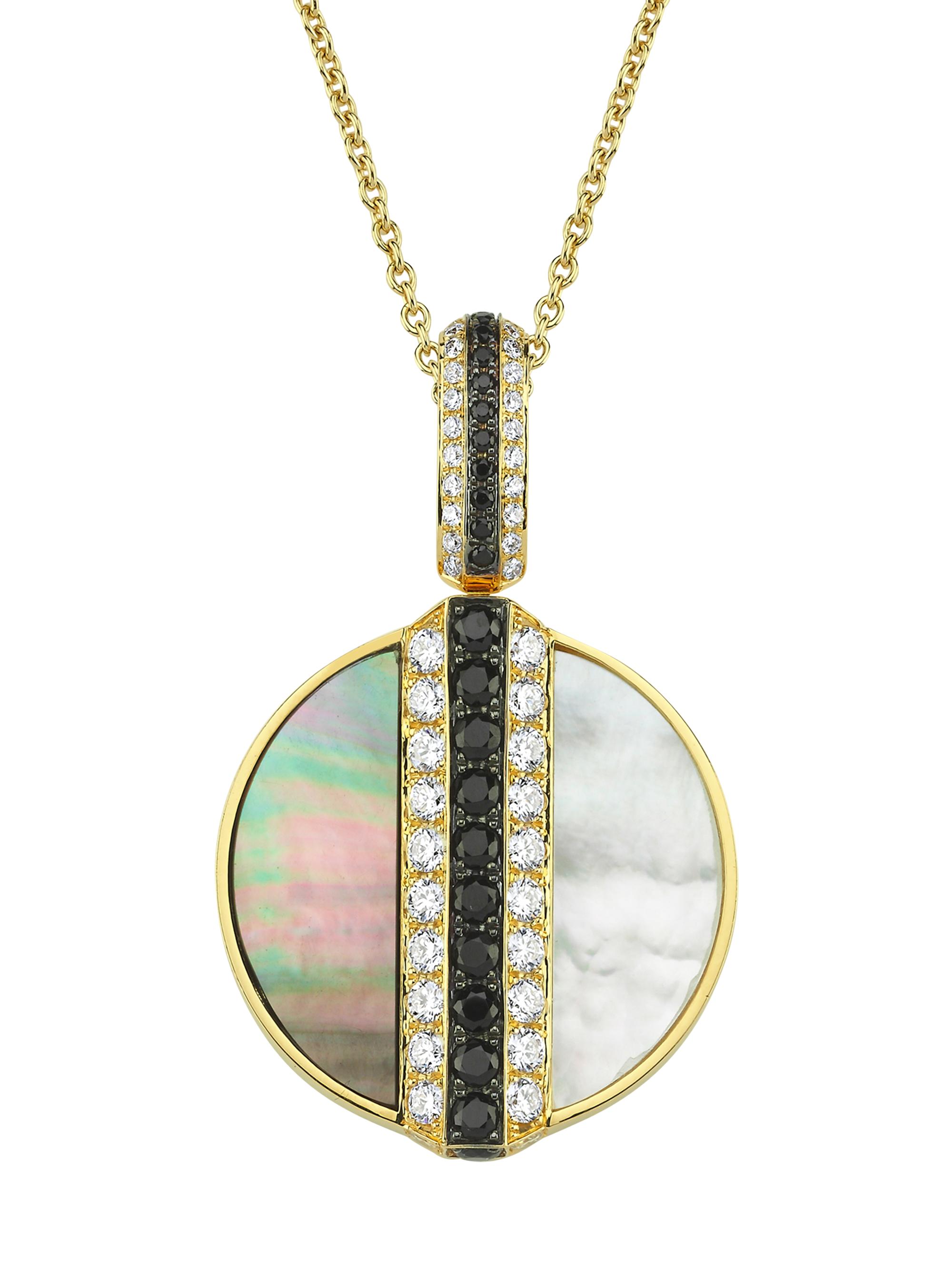 Danielle Marks Women's Luna 18K Yellow Gold, Mother-Of-Pearl, & Diamond Pendant Necklace - Yellow Gold