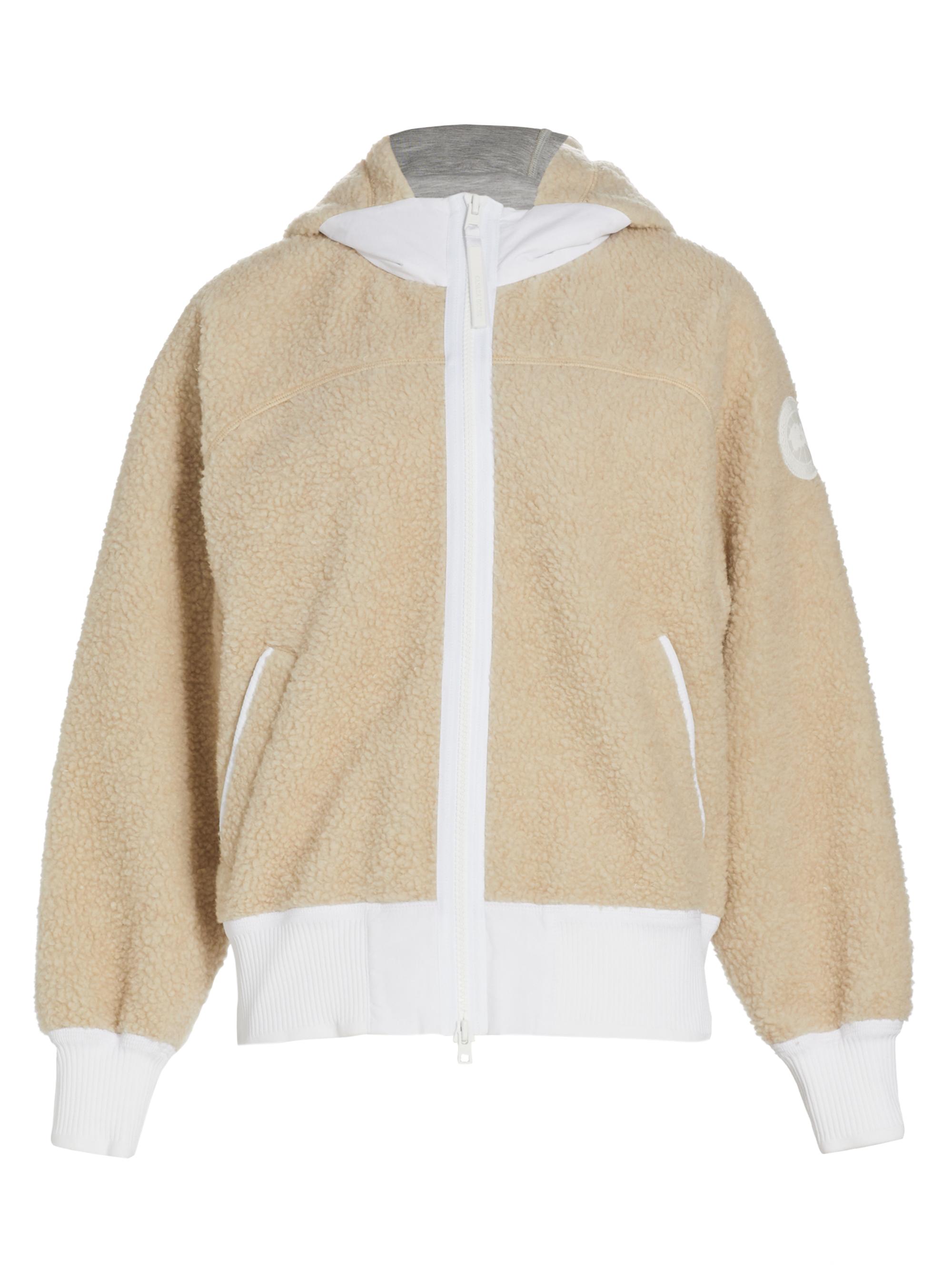 Canada Goose Women's Simcoe Fleece High-Neck Hooded Jacket - Mist Grey