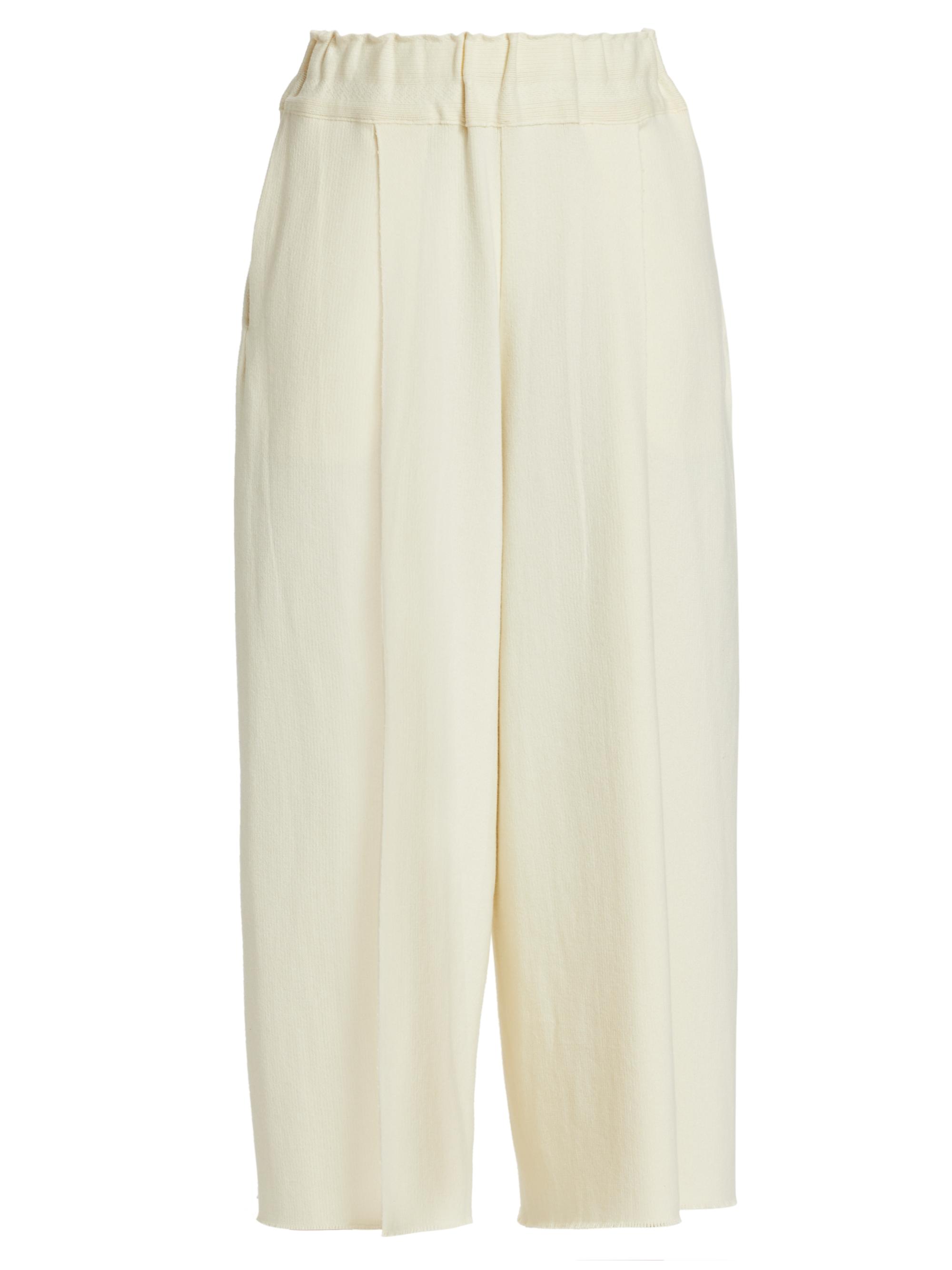 Issey Miyake Women's Campagne Wide-Leg Pants - Off White