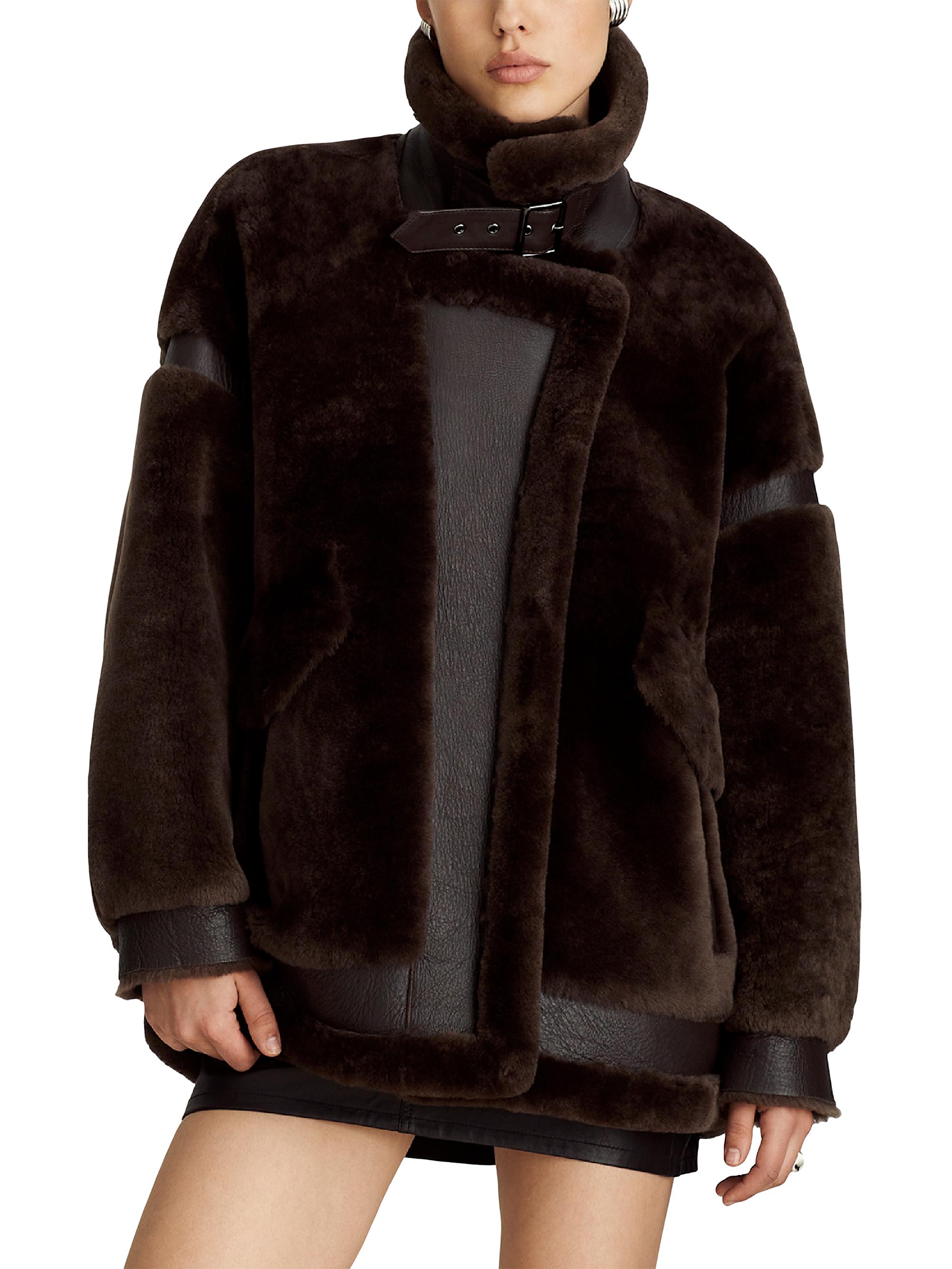 Dawn Levy Women's Sean Mixed Leather & Shearling Jacket - Chocolate