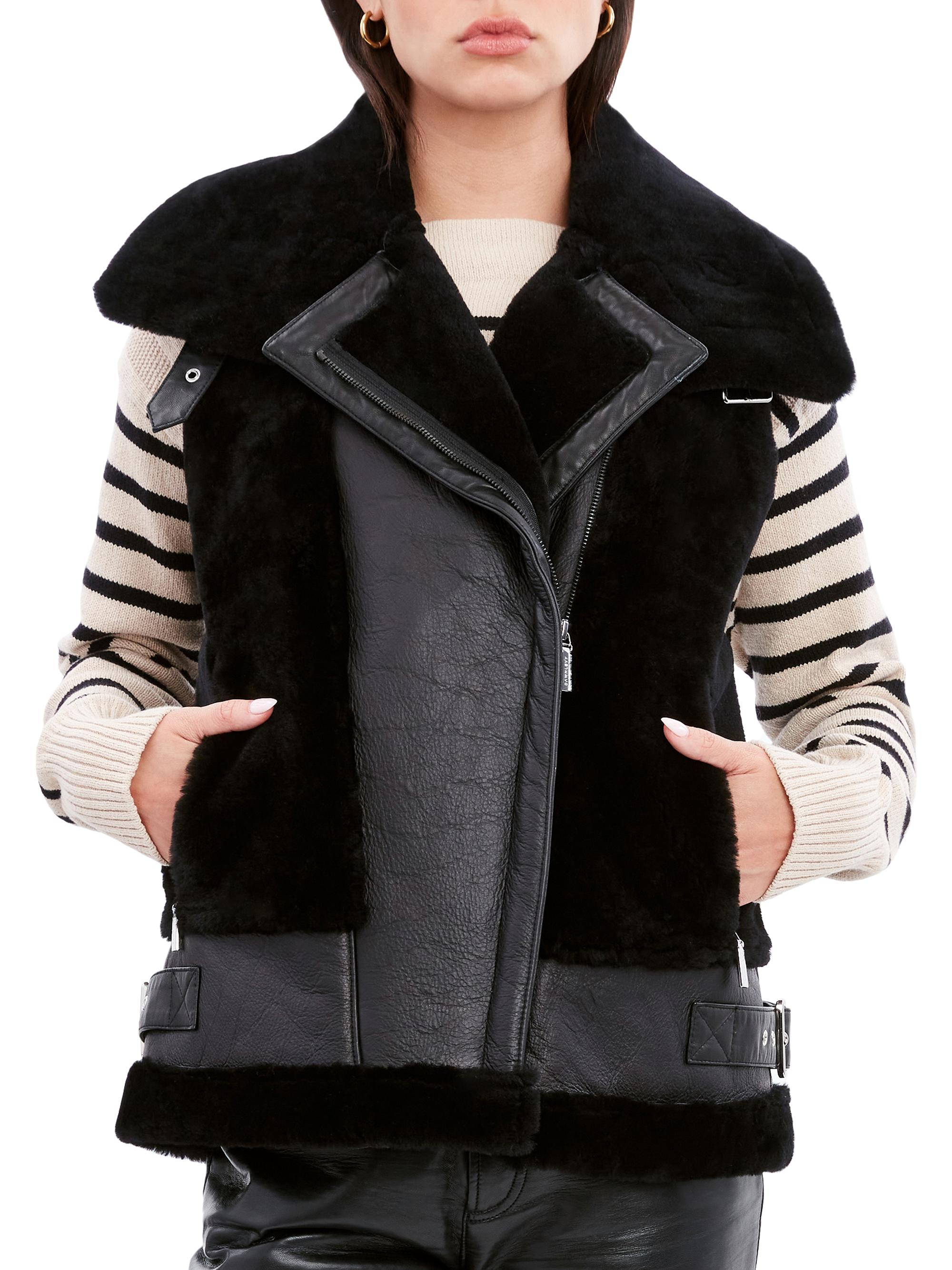 Dawn Levy Maya Leather & Shearling Vest | Saks Fifth Avenue