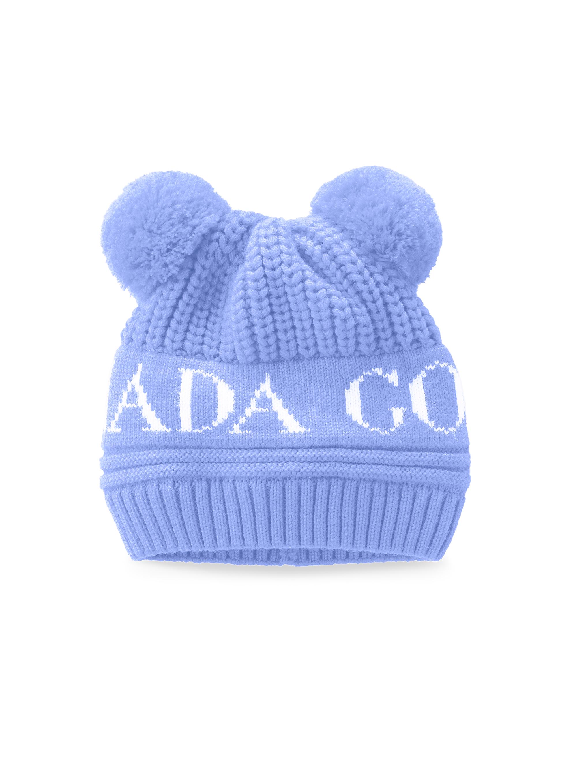 Canada Goose Logo Double Pom-Pom Hat - Dawn Blue