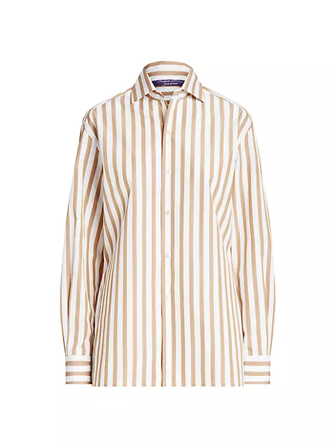Ralph Lauren Collection Women's Capri Striped Cotton Shirt