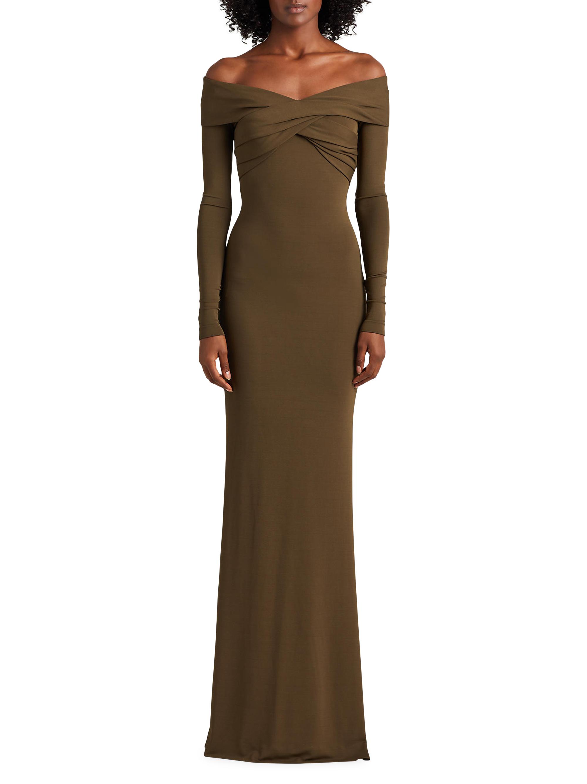 knee length dresses for ladies Aletta Soft Satin Maxi Gown | Black | Debs & Prom main image 0